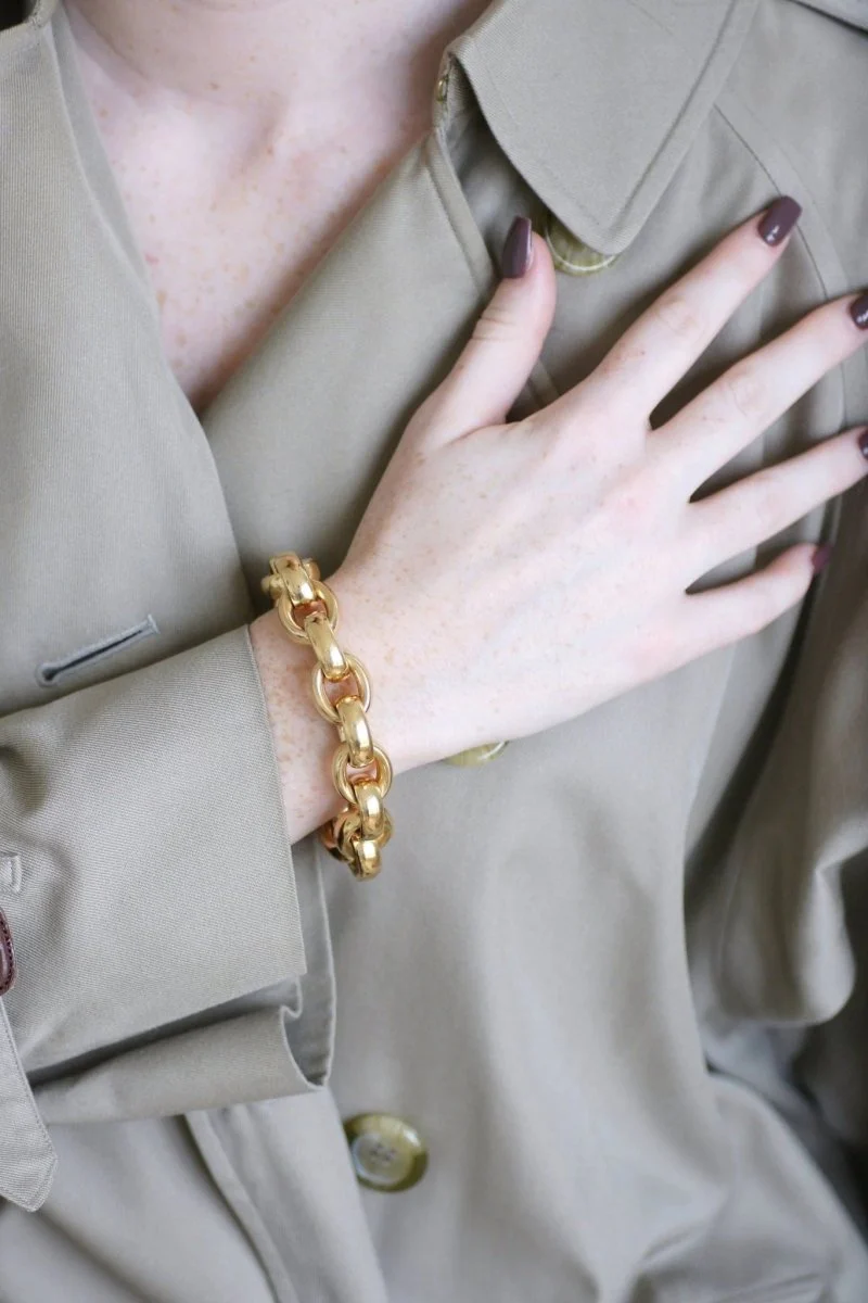 Bracelet grosse maille gourmette or - Image 6