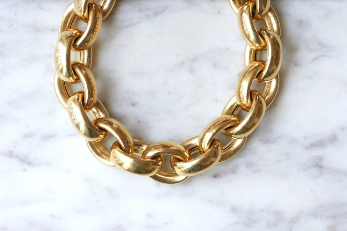 Bracelet grosse maille gourmette or - Image 9