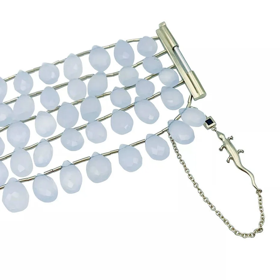 Bracelet H.Stern or blanc et calcédoine - Image 4