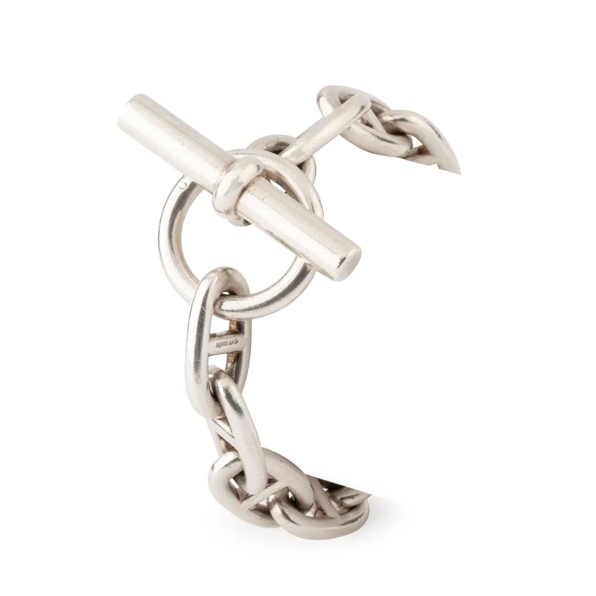 Bracelet HERMÈS "Chaine d'ancre" en argent - Image 5