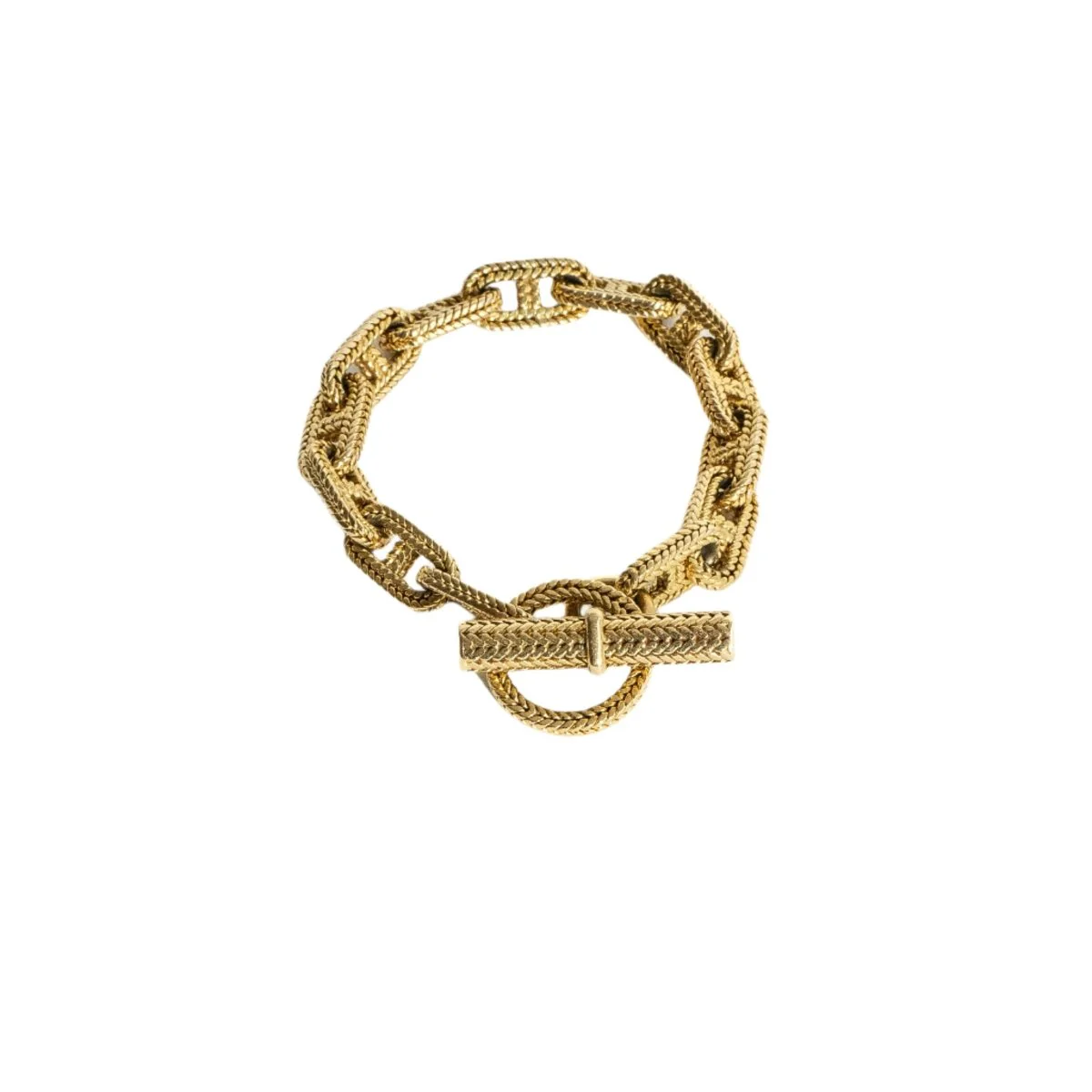 Bracelet Maille HERMÈS par GEORGES LENFANT "Chaîne d'ancre" en or jaune - Image 3