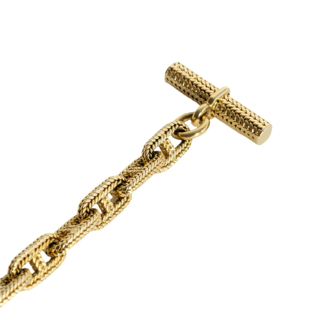 Bracelet Maille HERMÈS par GEORGES LENFANT "Chaîne d'ancre" en or jaune - Image 6
