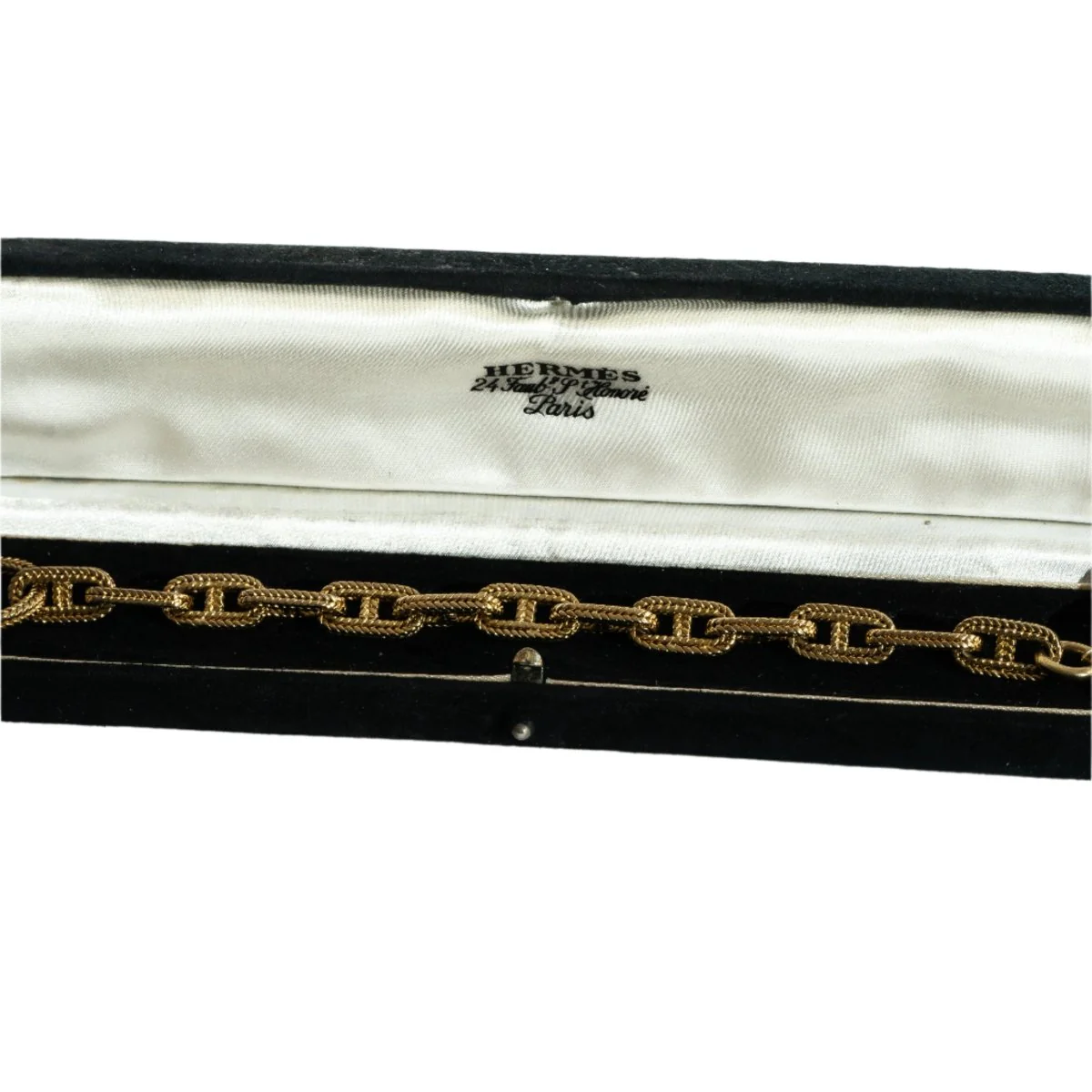 Bracelet Maille HERMÈS par GEORGES LENFANT "Chaîne d'ancre" en or jaune - Image 8
