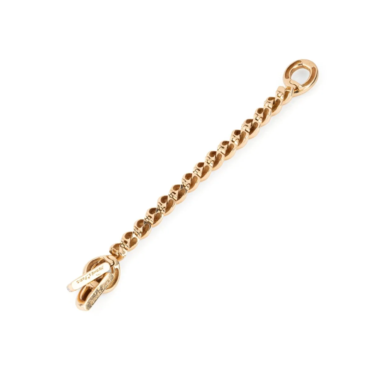 Bracelet HERMÈS en or jaune torsadé et diamants - Image 5