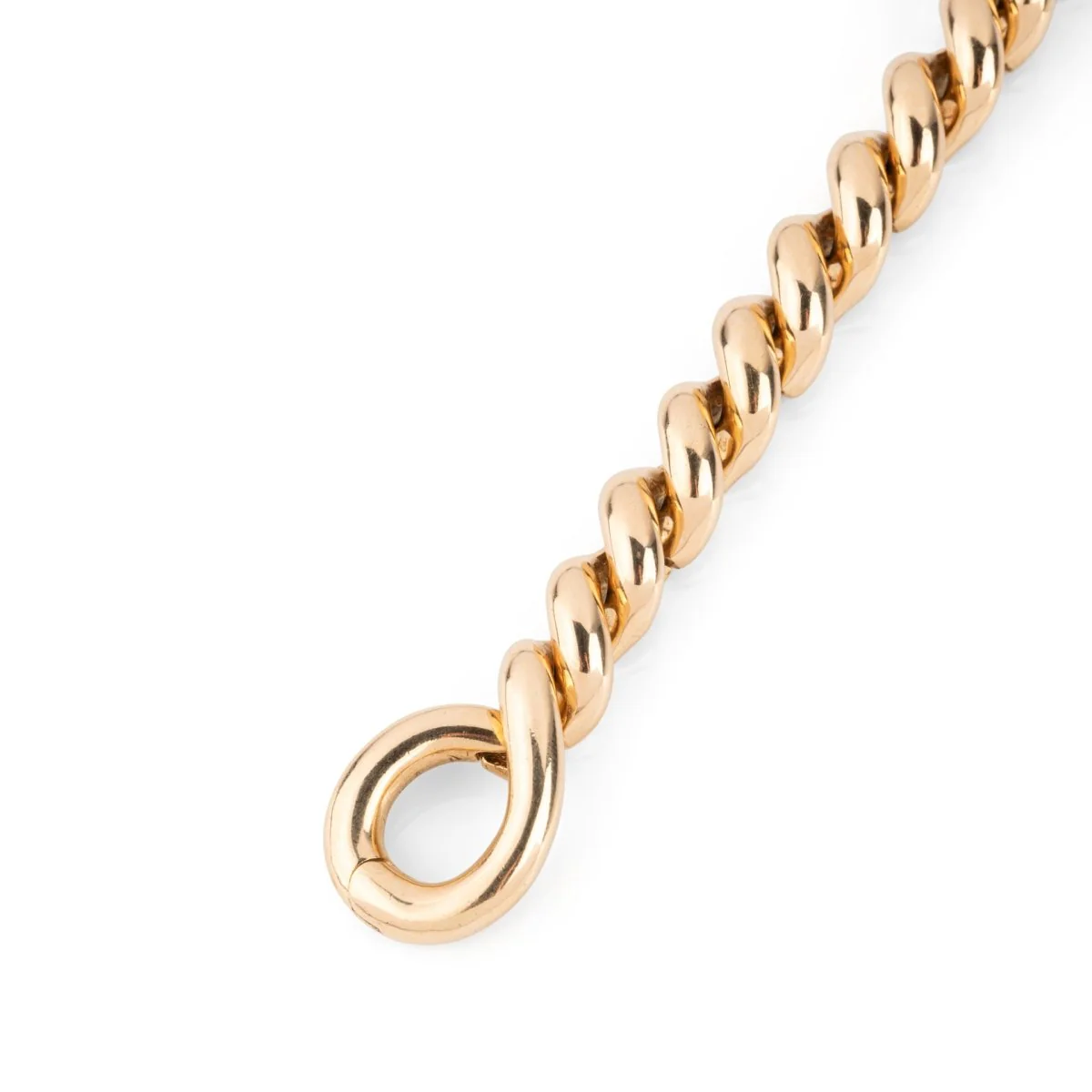 Bracelet HERMÈS en or jaune torsadé et diamants - Image 7