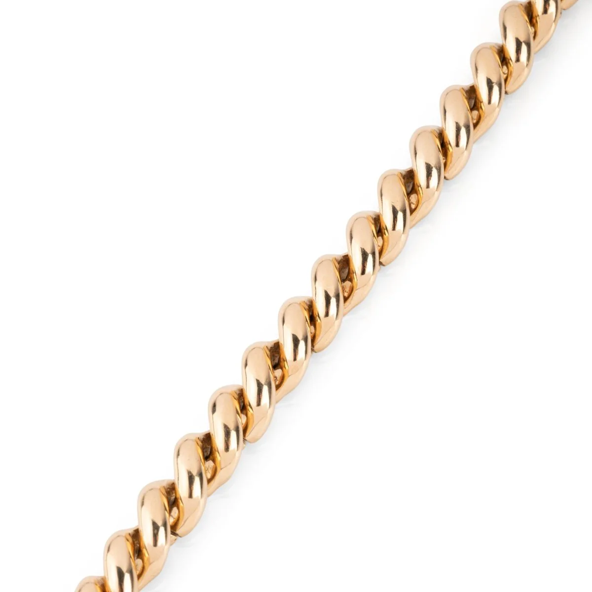 Bracelet HERMÈS en or jaune torsadé et diamants - Image 8