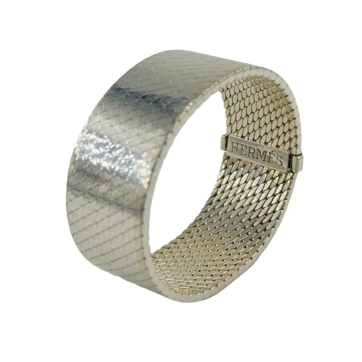 Bracelet Manchette HERMÈS en argent - Image 2