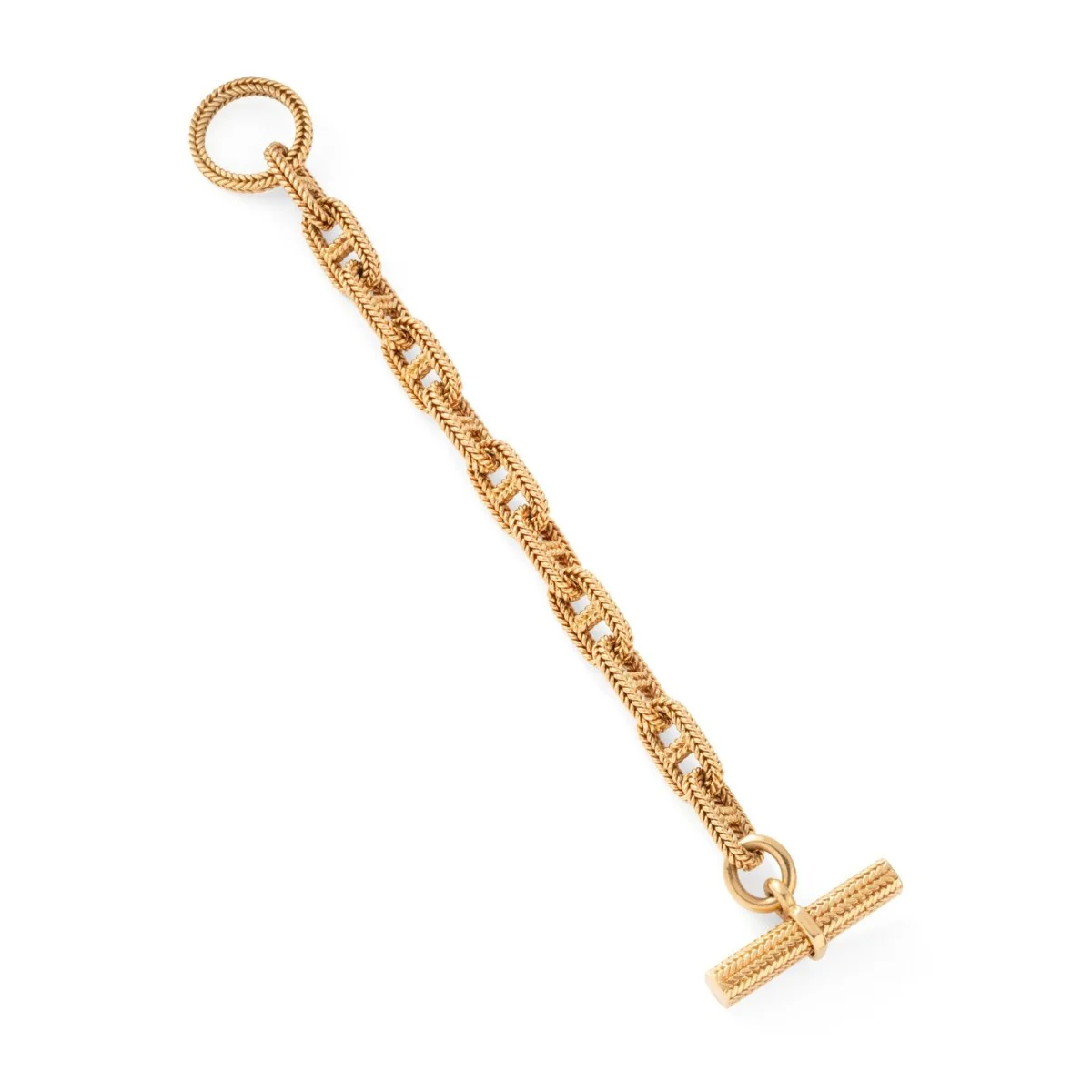 Bracelet HERMÈS par GEORGES LENFANT "Chaîne d’ancre Vendôme" GM en or jaune