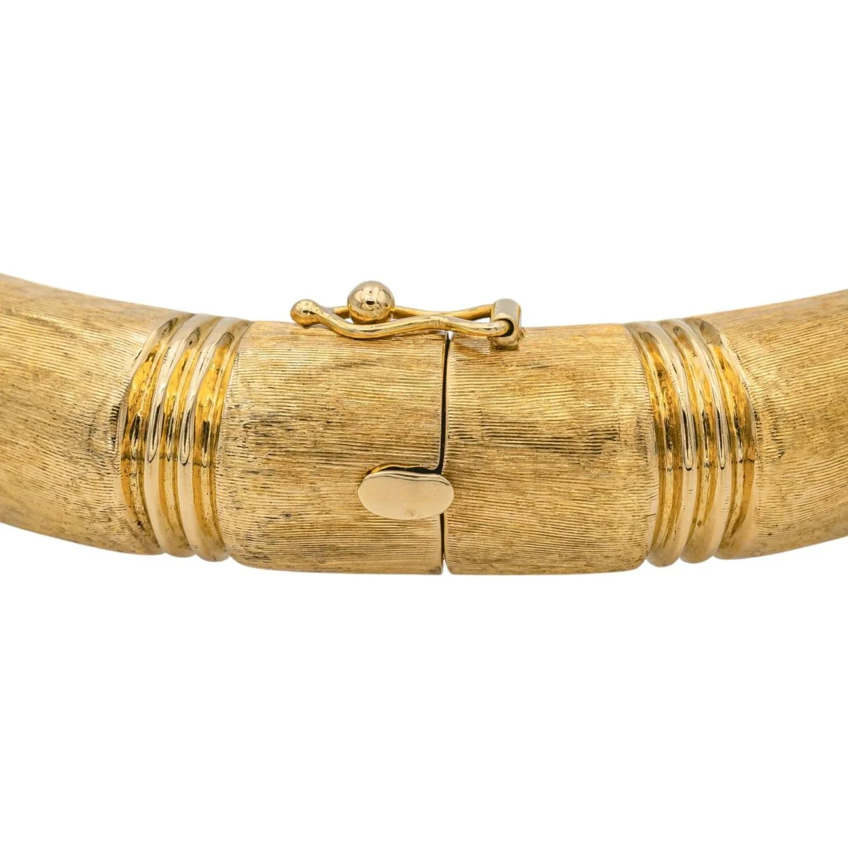 Bracelet Jonc Bambou en or jaune - Image 5
