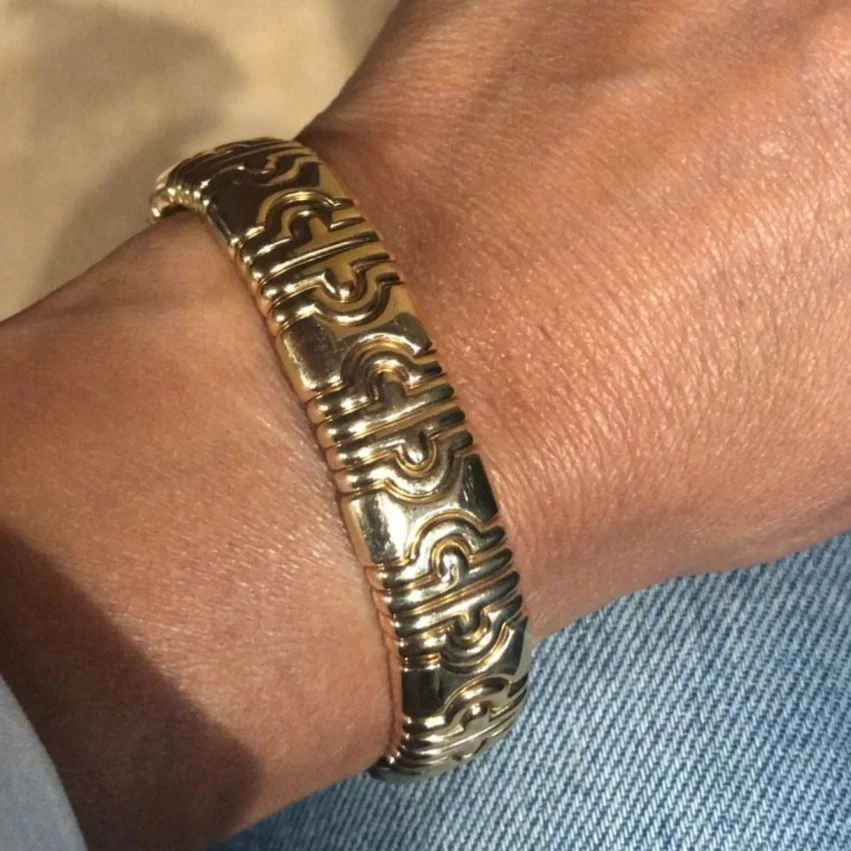 Bracelet jonc or jaune Bvlgari collection Parentesi - Image 2