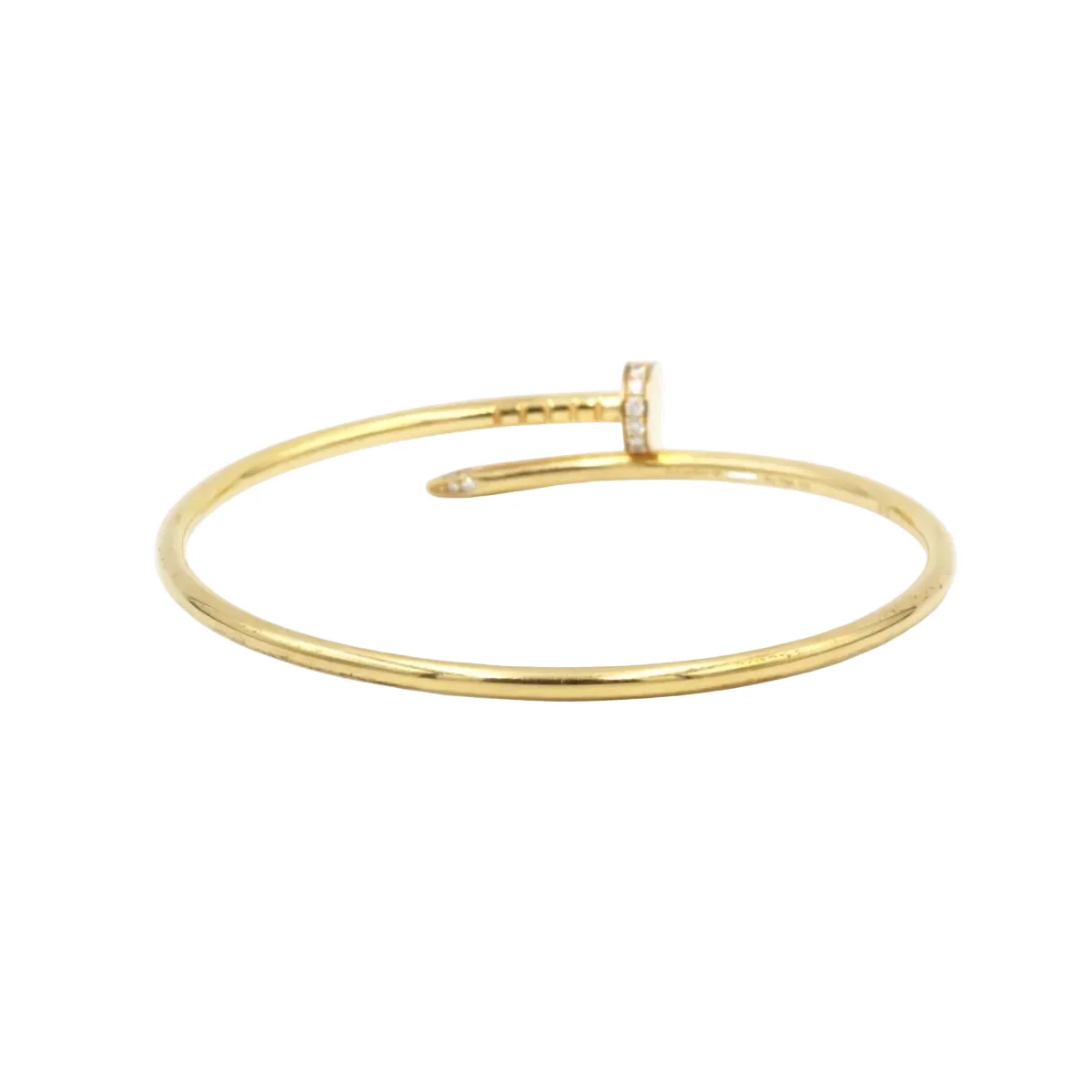 Bracelet Jonc CARTIER "Juste un Clou" en or jaune et diamants - Image 4