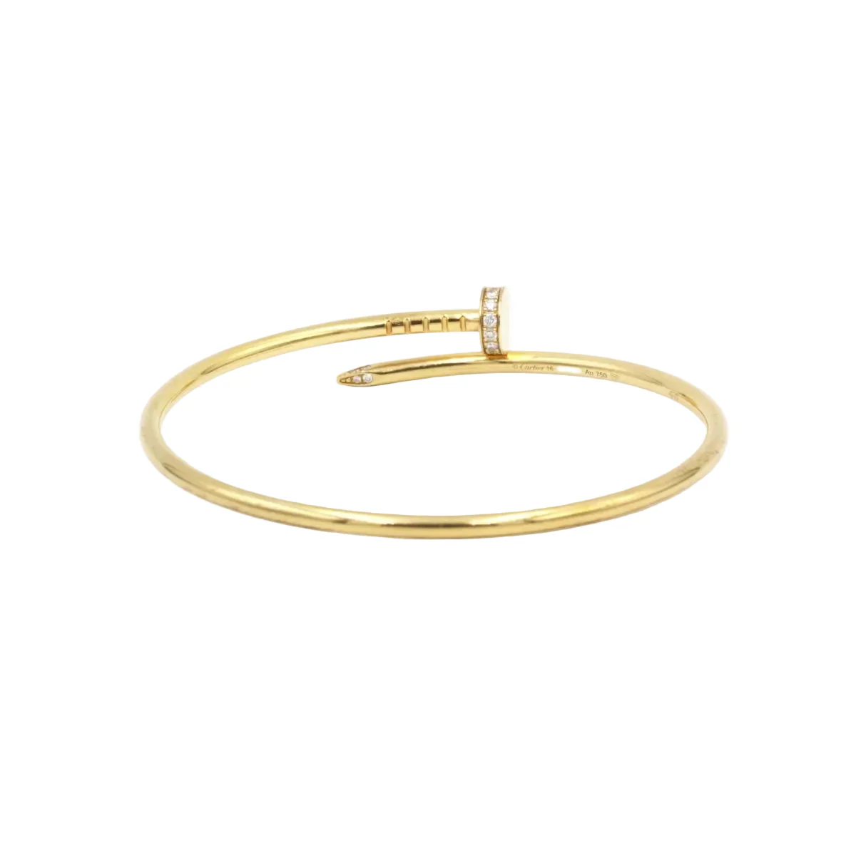 Bracelet Jonc CARTIER "Juste un Clou" en or jaune et diamants - Image 5