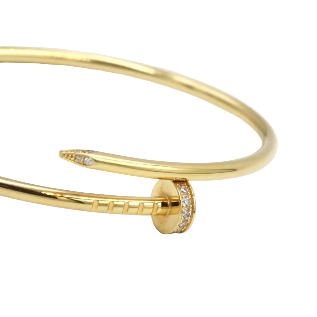 Bracelet Jonc CARTIER "Juste un Clou" en or jaune et diamants - Image 6