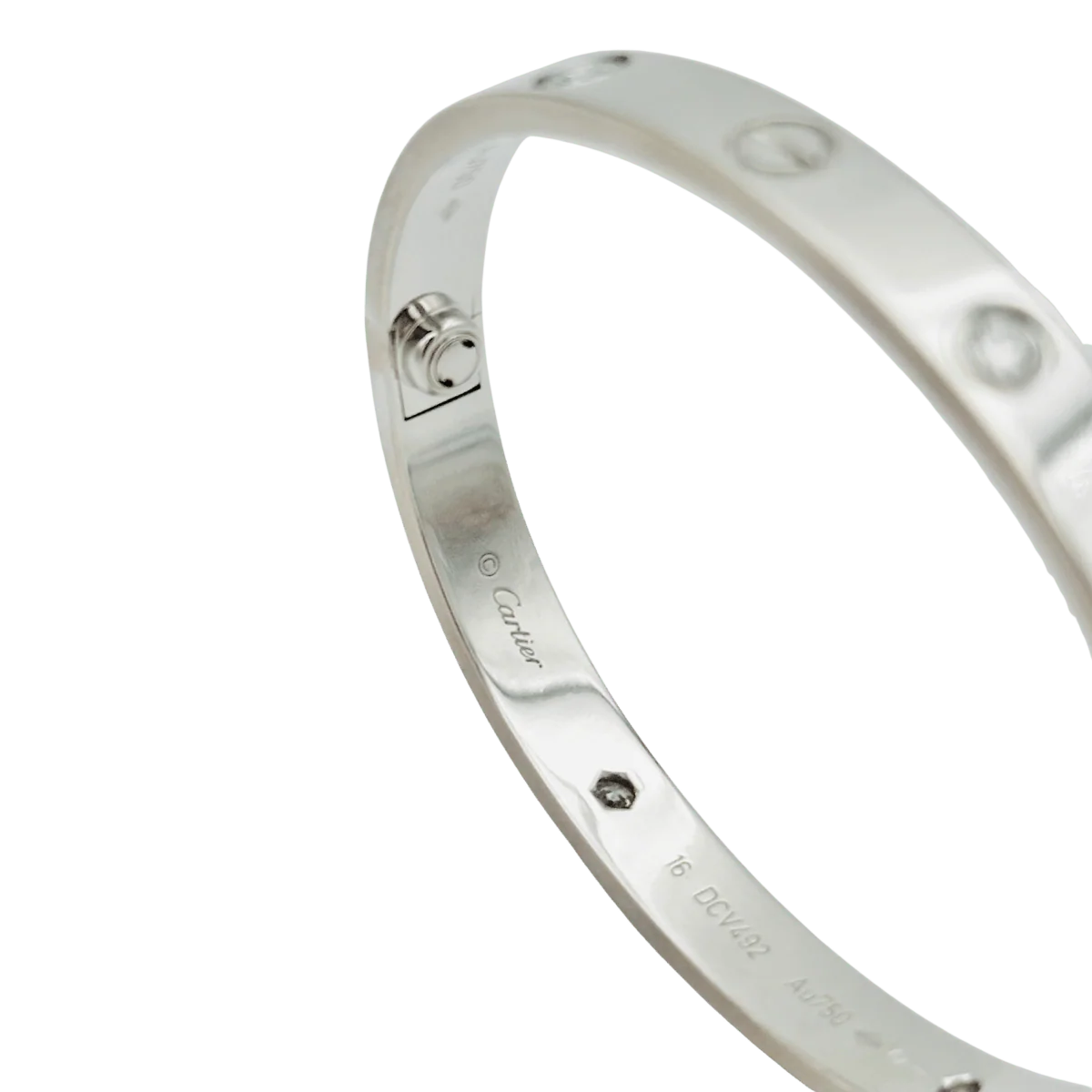 Bracelet Jonc CARTIER "Love" en or blanc et diamants - Image 7