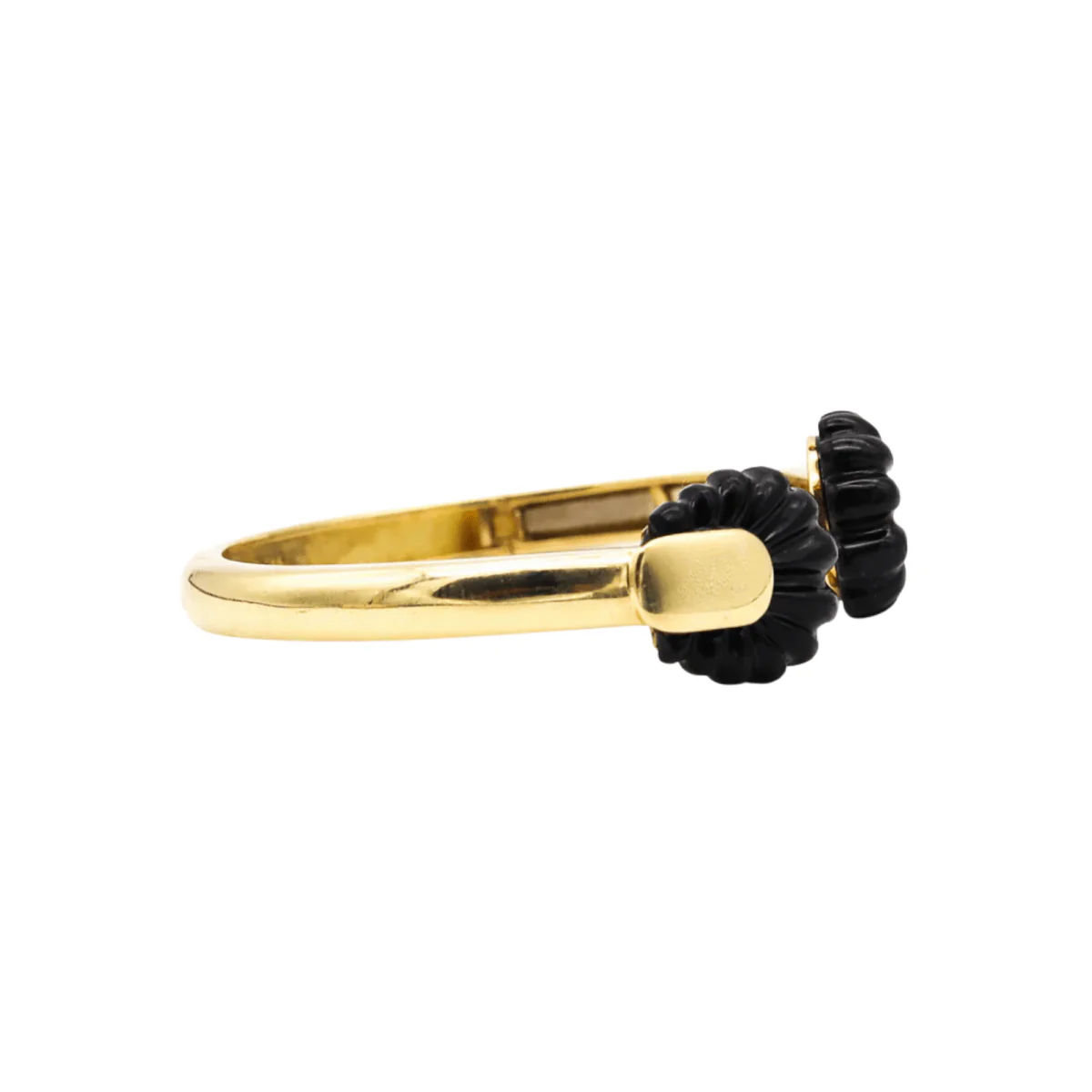 Bracelet Jonc CARTIER par ALDO CIPULLO en or jaune et onyx - Image 3