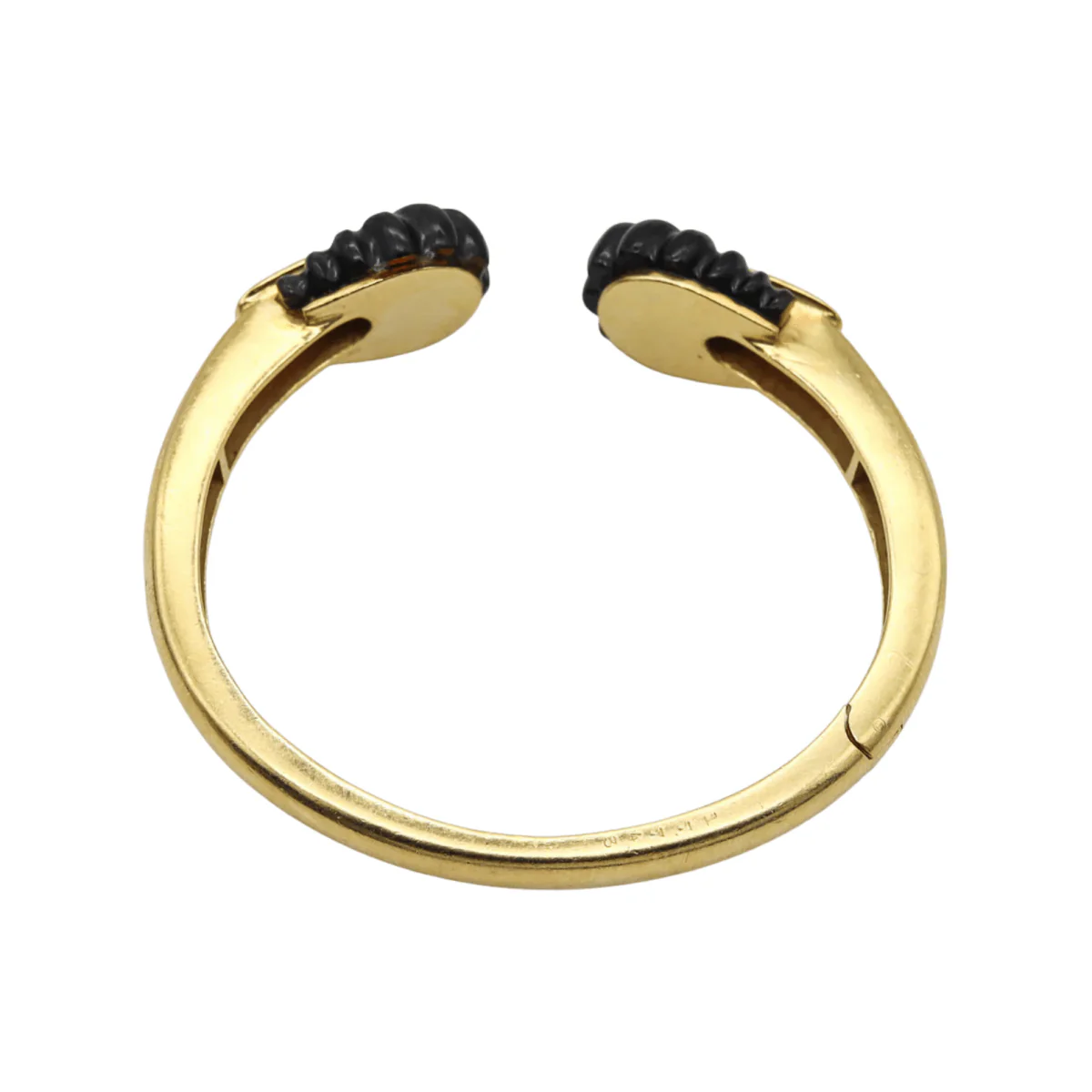 Bracelet Jonc CARTIER par ALDO CIPULLO en or jaune et onyx - Image 4