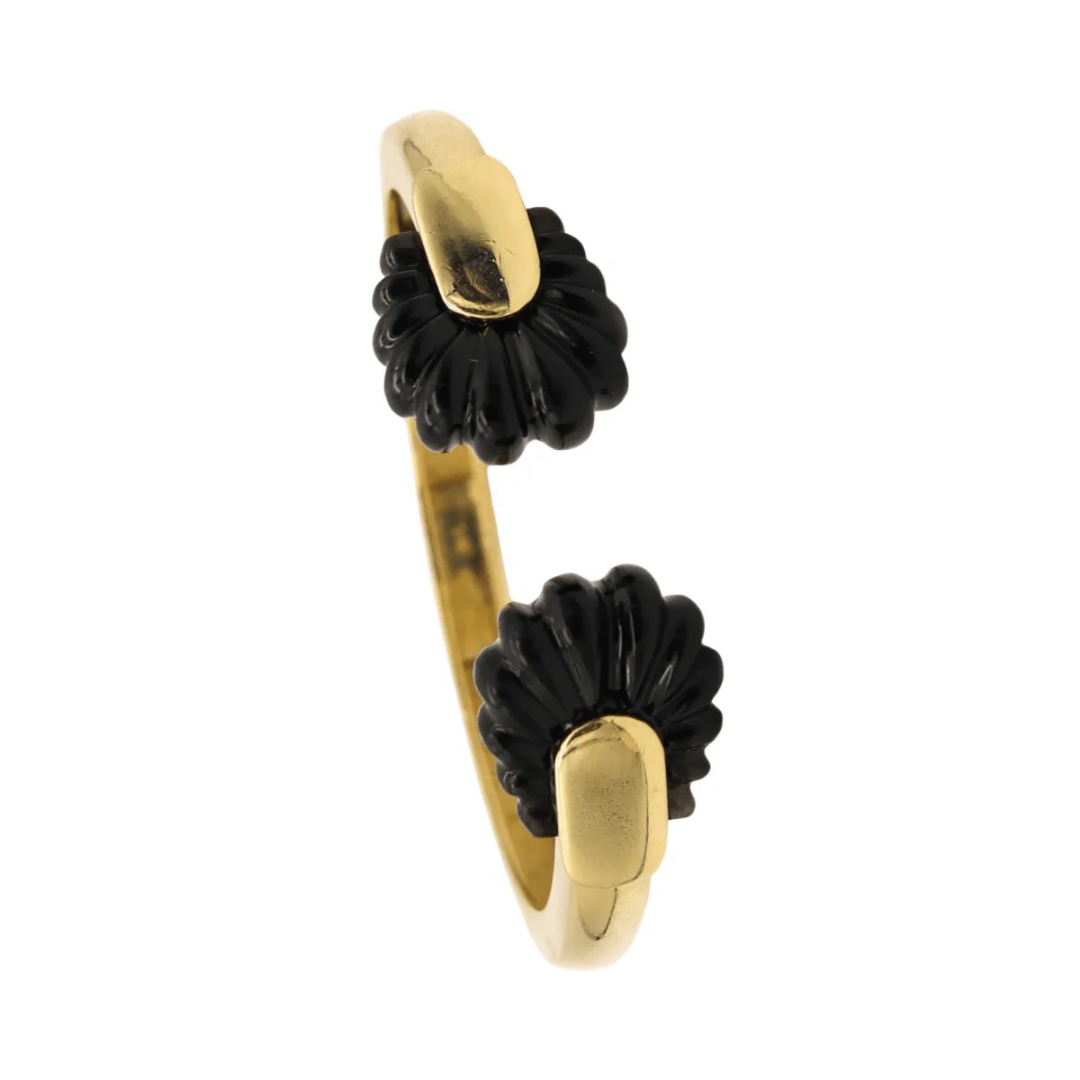 Bracelet Jonc CARTIER par ALDO CIPULLO en or jaune et onyx - Image 5