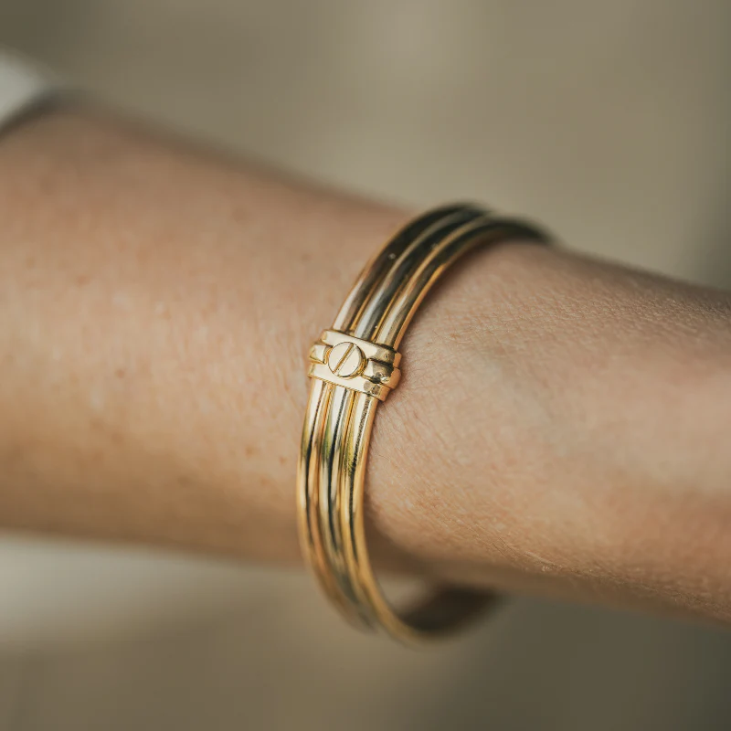Bracelet Jonc CARTIER "Trinity" en or blanc, or jaune et or rose - Image 2