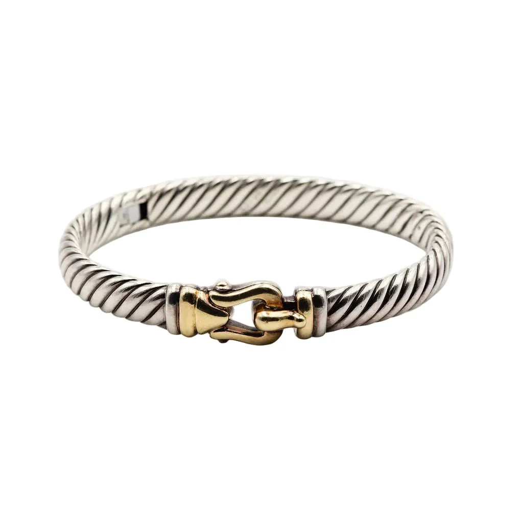 Bracelet Jonc DAVID YURMAN en or jaune et argent