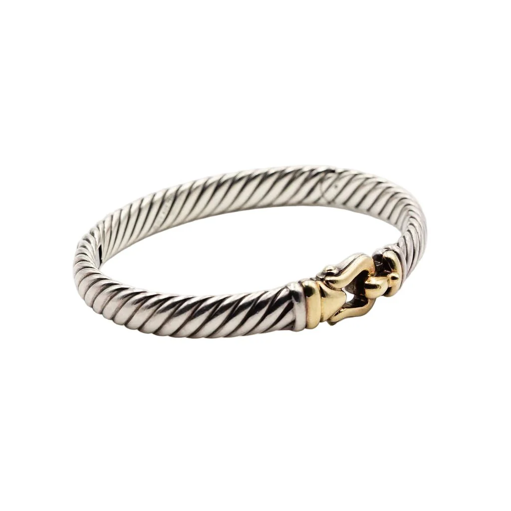 Bracelet Jonc DAVID YURMAN en or jaune et argent - Image 3