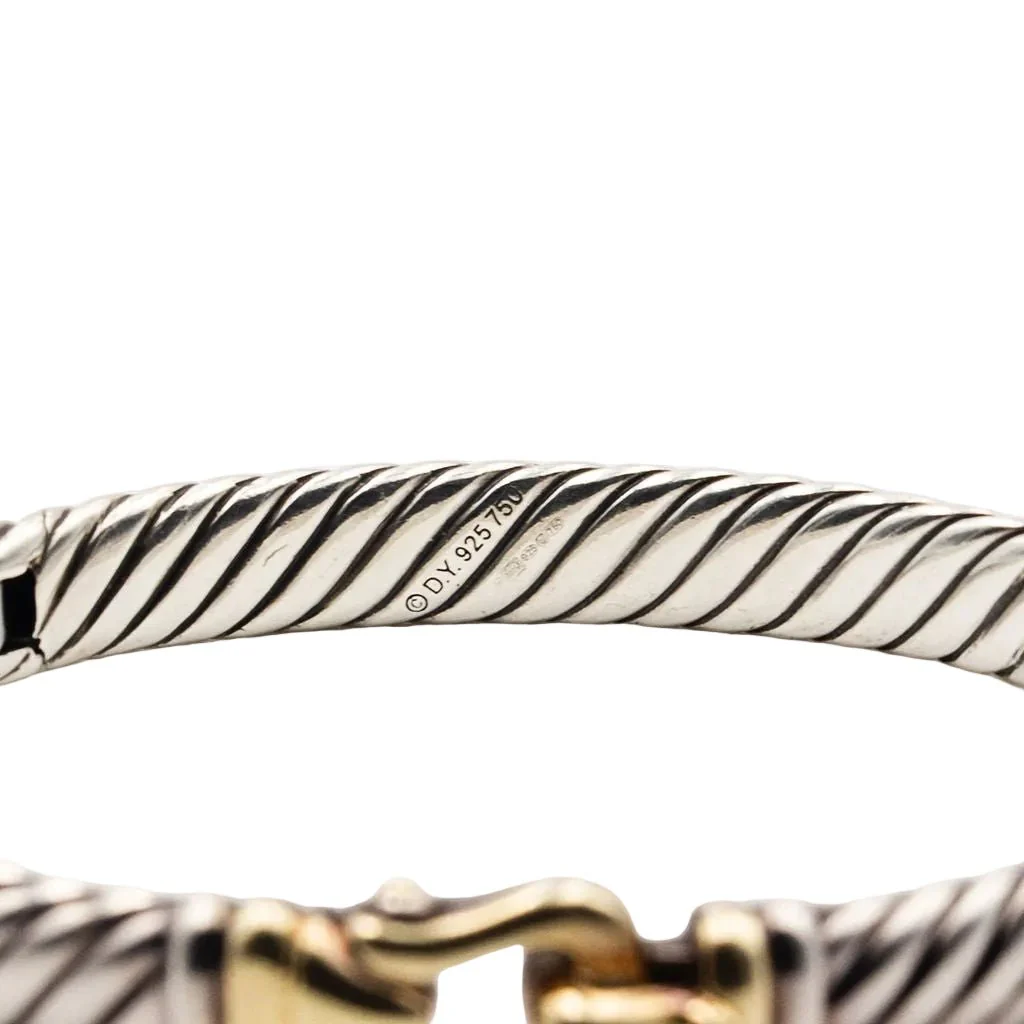 Bracelet Jonc DAVID YURMAN en or jaune et argent - Image 6