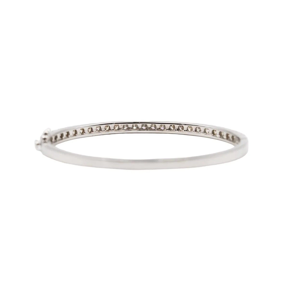 Bracelet jonc en or blanc et diamants - Image 4