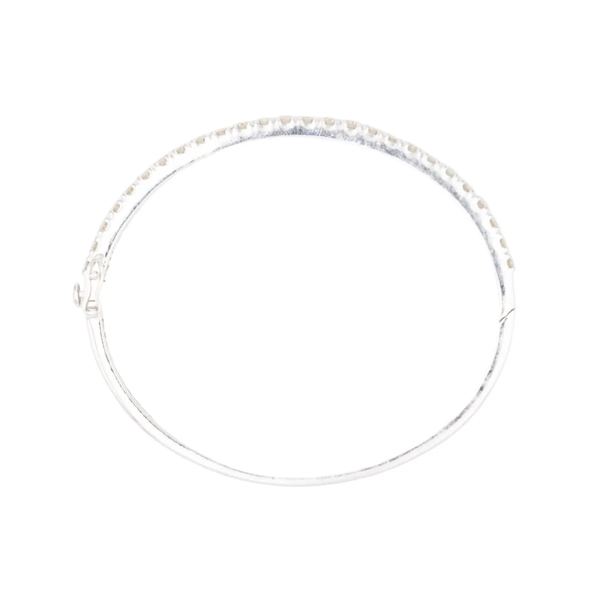 Bracelet jonc en or blanc et diamants - Image 6