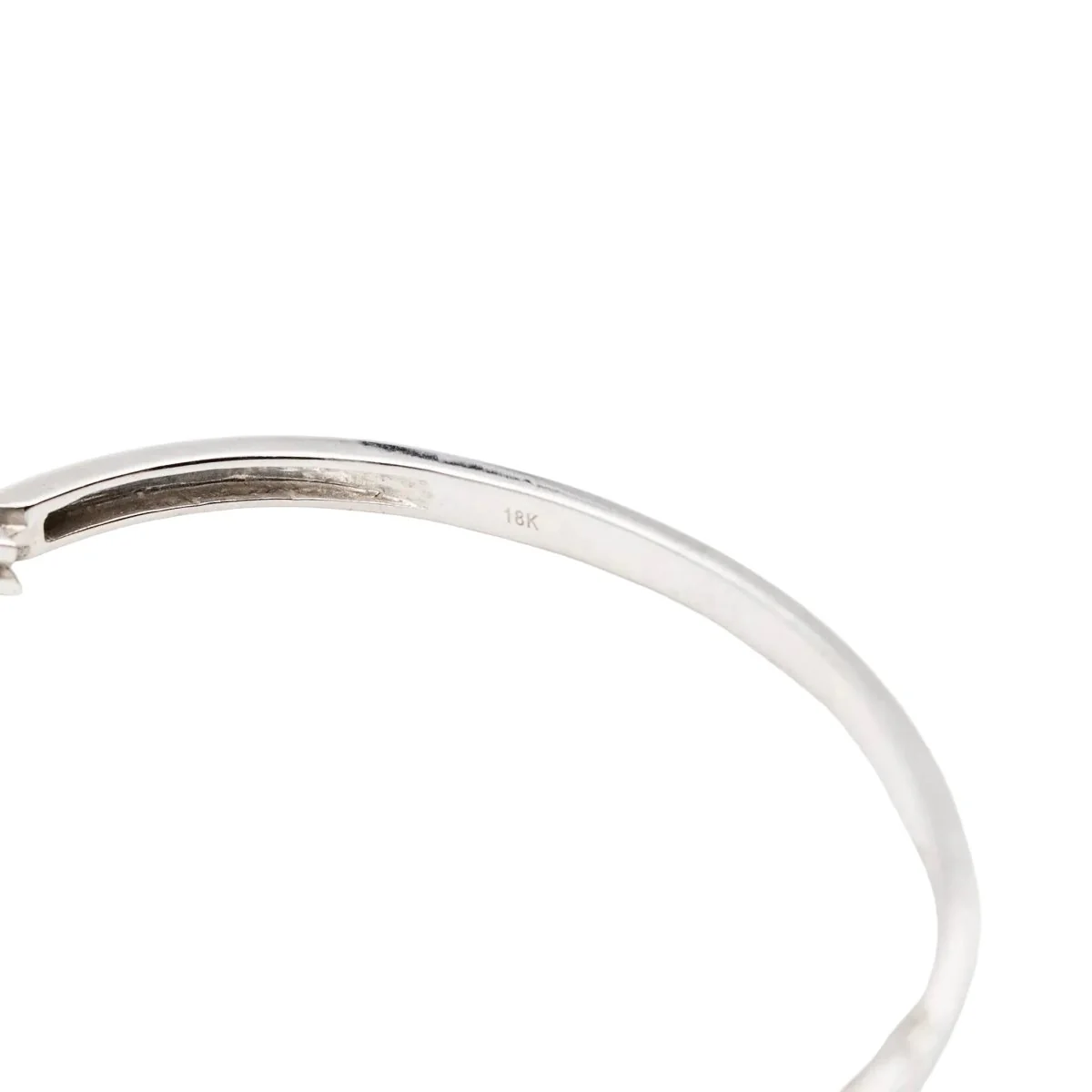 Bracelet jonc en or blanc et diamants - Image 8