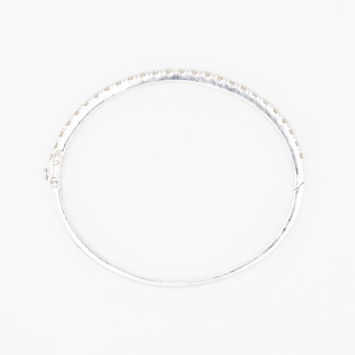Bracelet Jonc en or blanc et diamants - Image 10