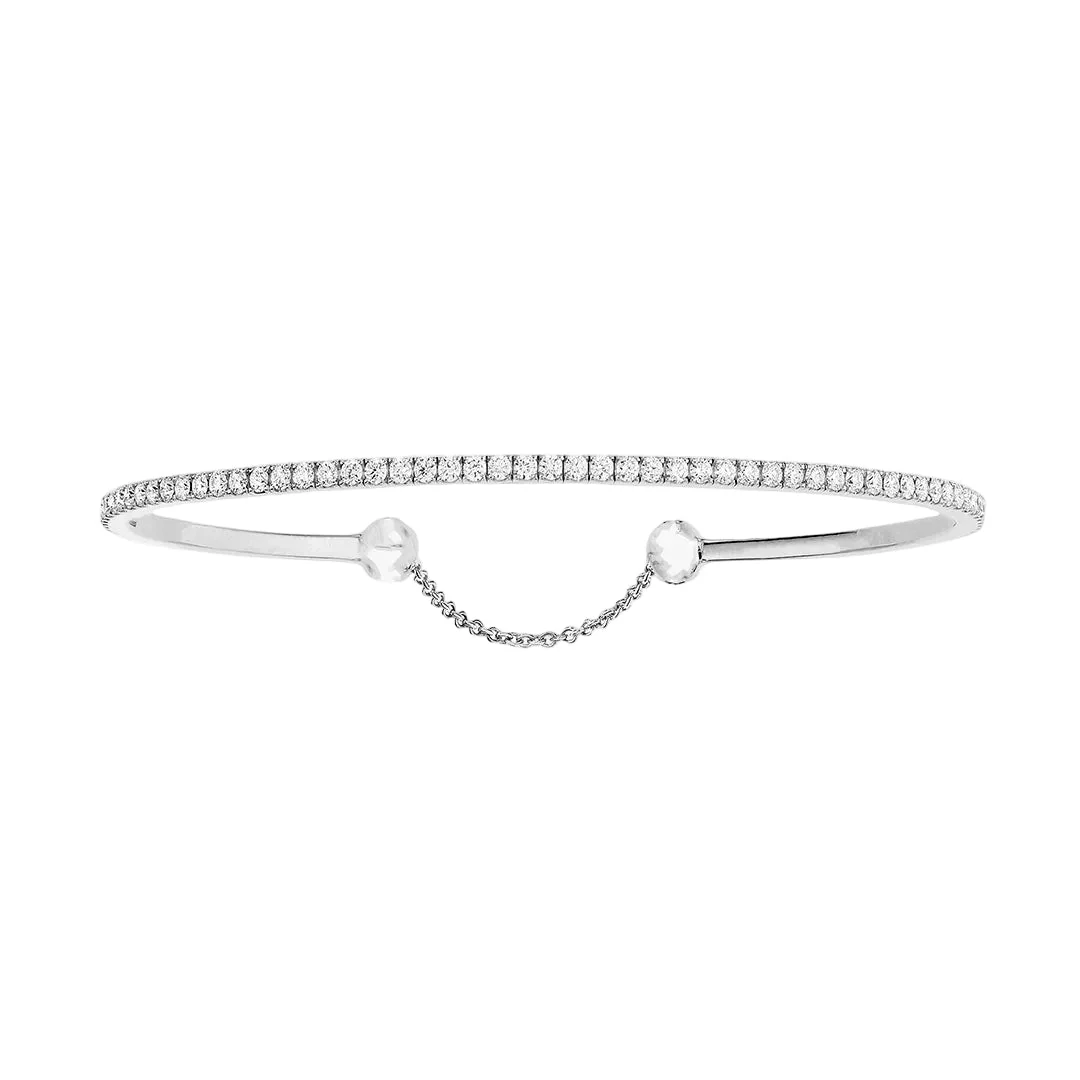 Bracelet Jonc en or blanc et diamants