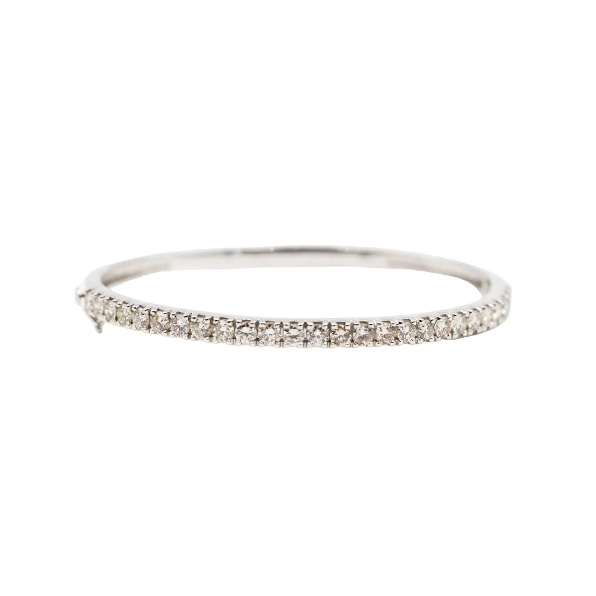 Bracelet Jonc en or blanc et diamants - Image 3
