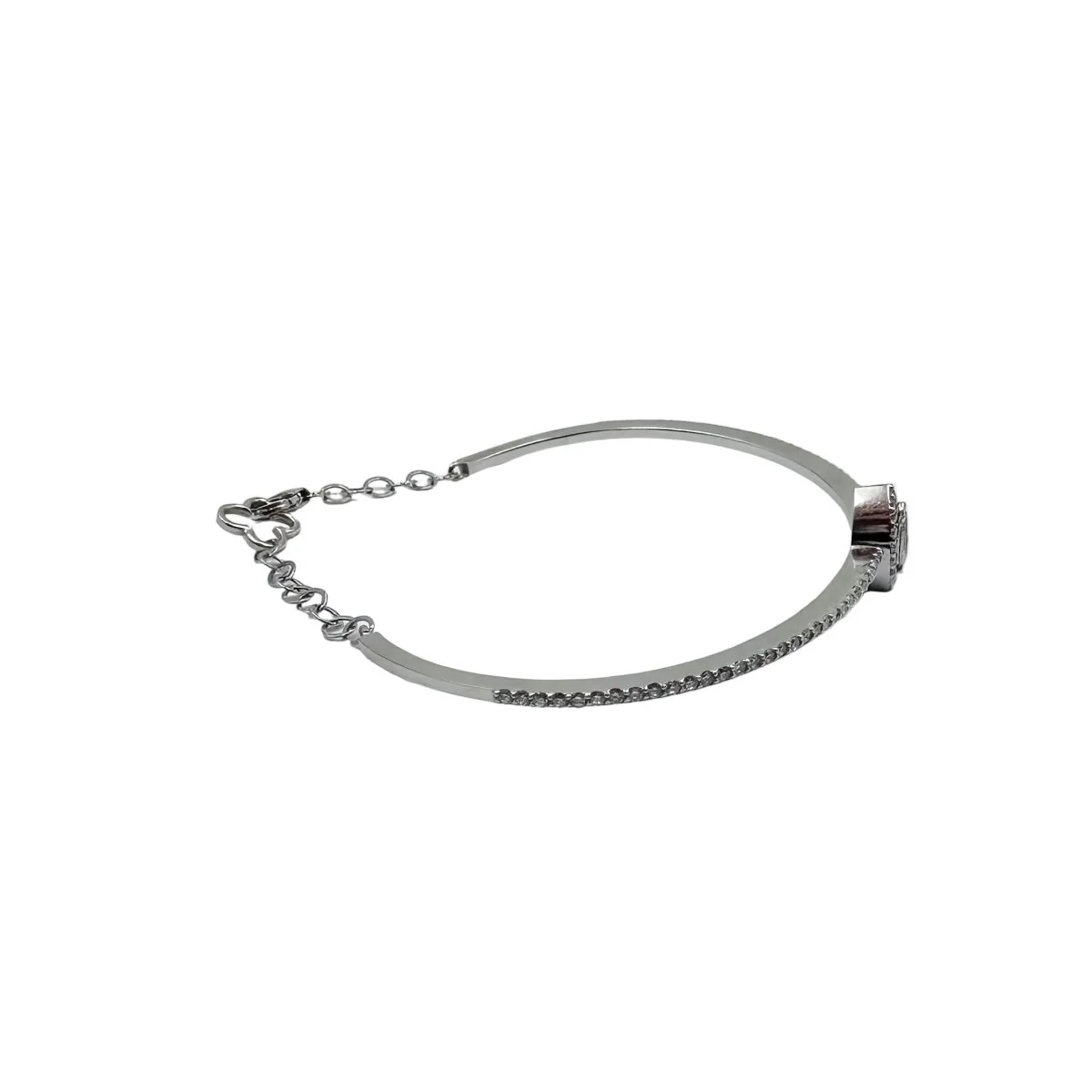 Bracelet Jonc en or blanc et diamants - Image 8