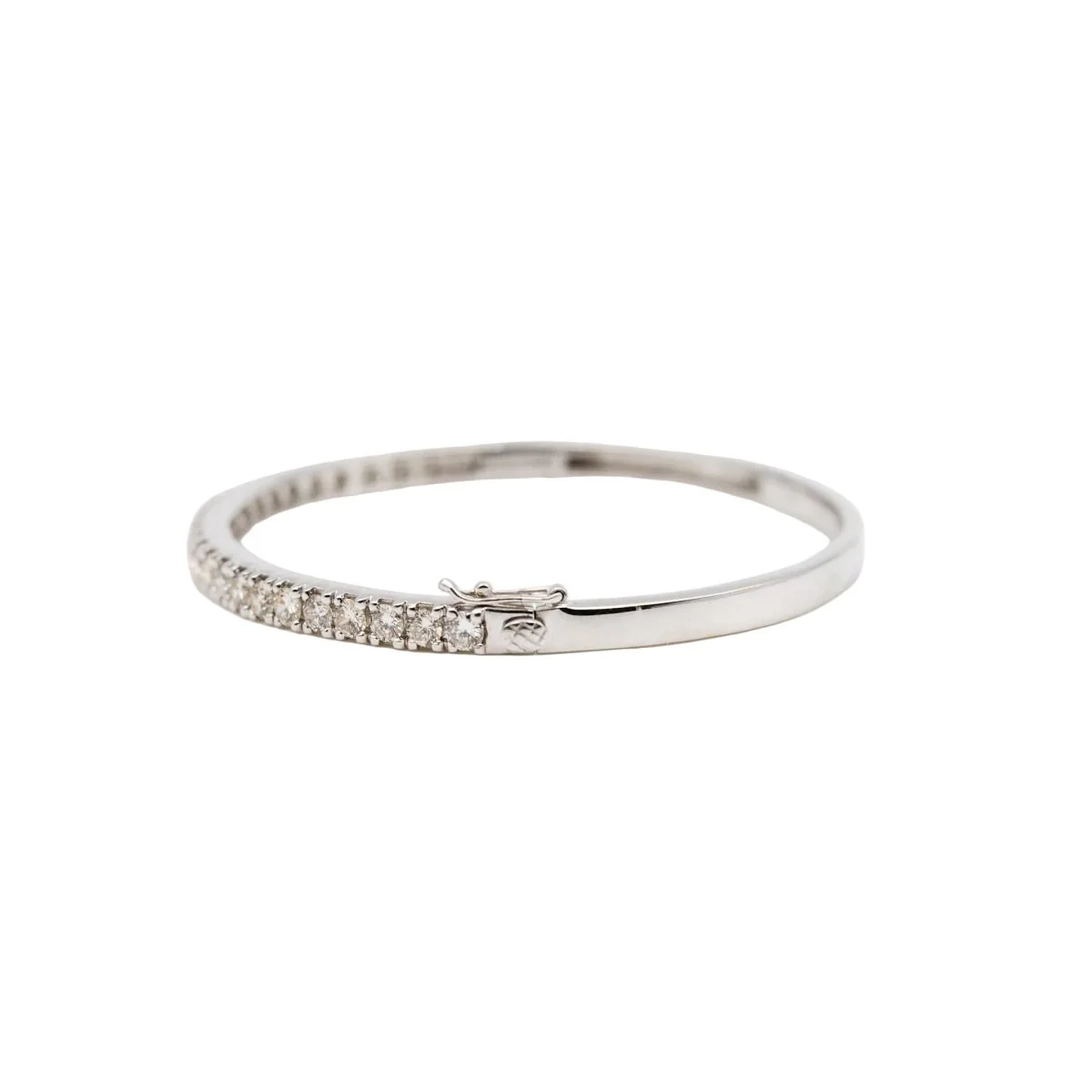 Bracelet Jonc en or blanc et diamants - Image 4