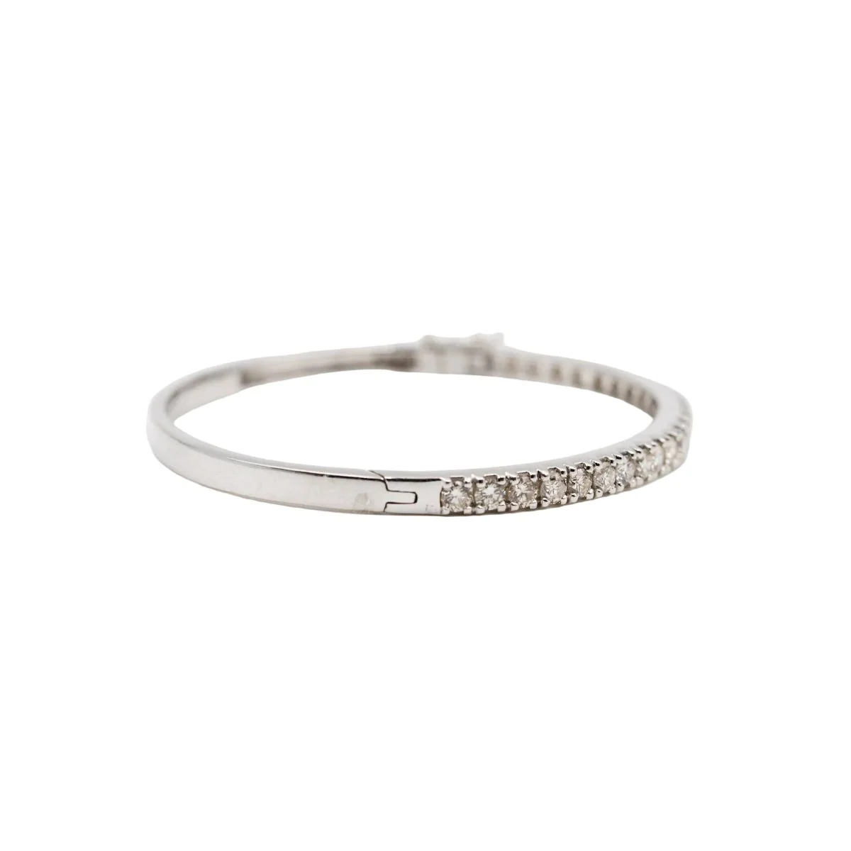 Bracelet Jonc en or blanc et diamants - Image 6