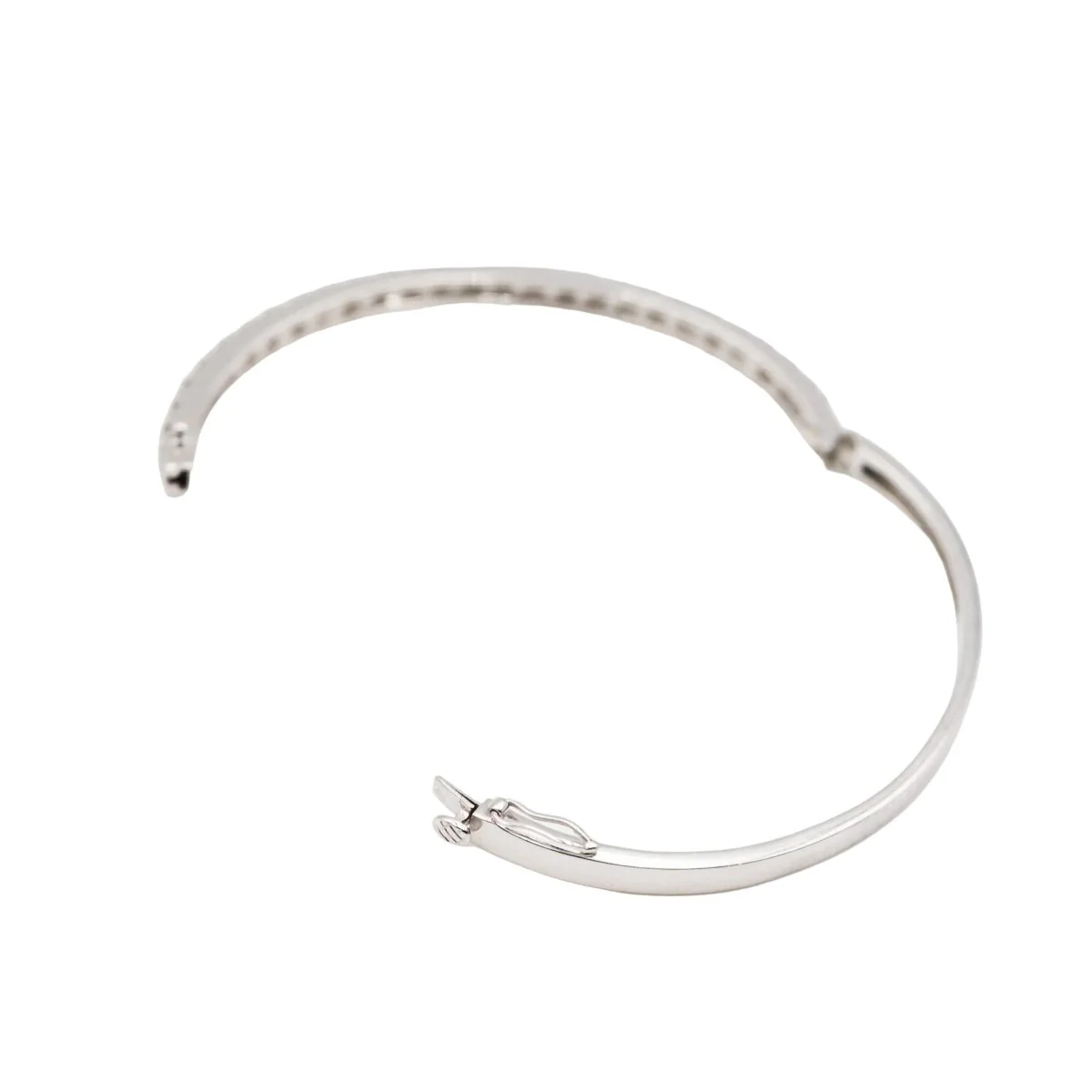 Bracelet Jonc en or blanc et diamants - Image 8