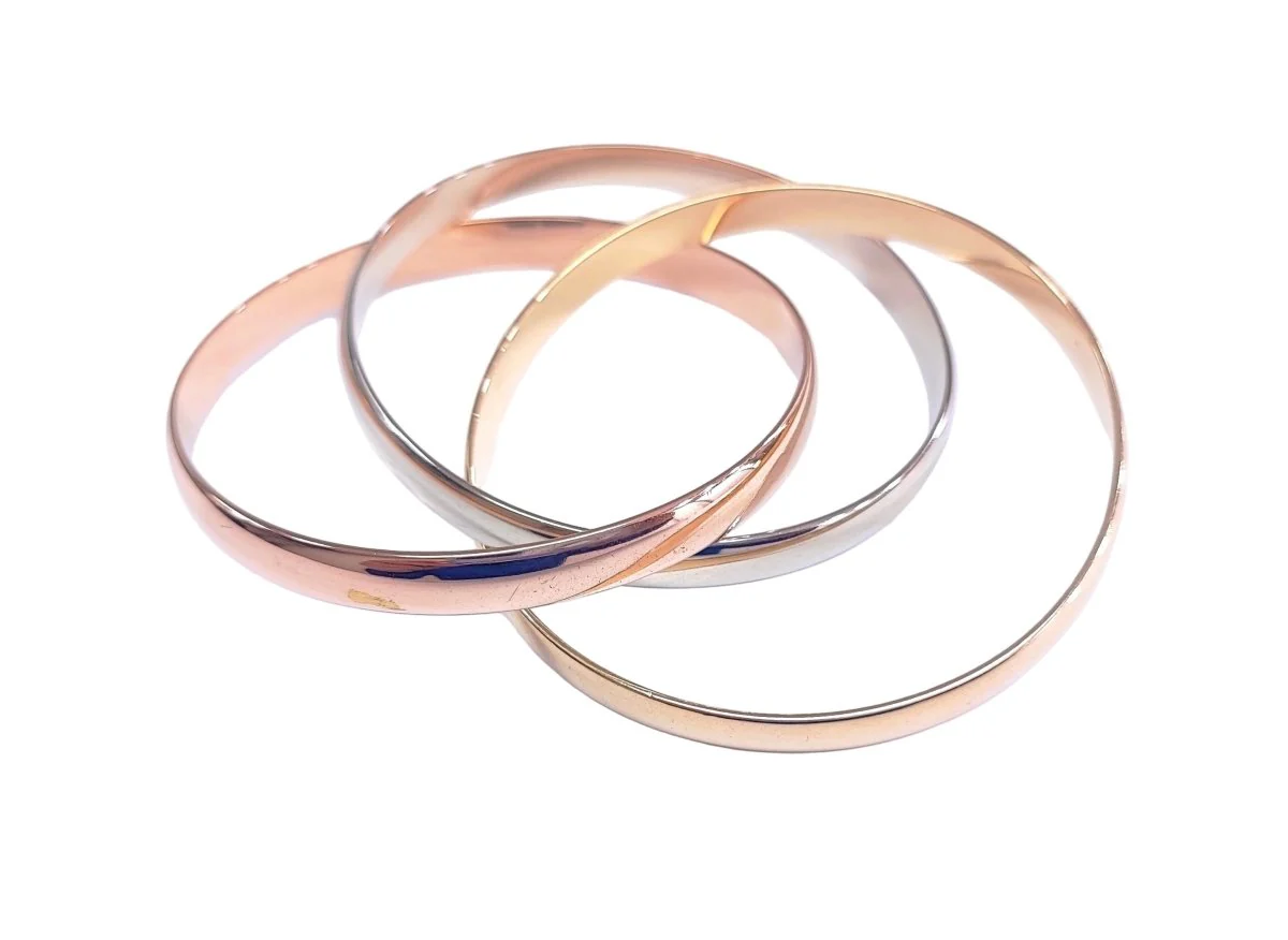 Bracelet Jonc en or blanc, or jaune et or rose - Image 5