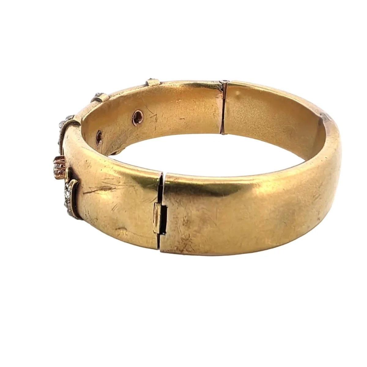 Bracelet Jonc en or jaune et diamants - Image 4