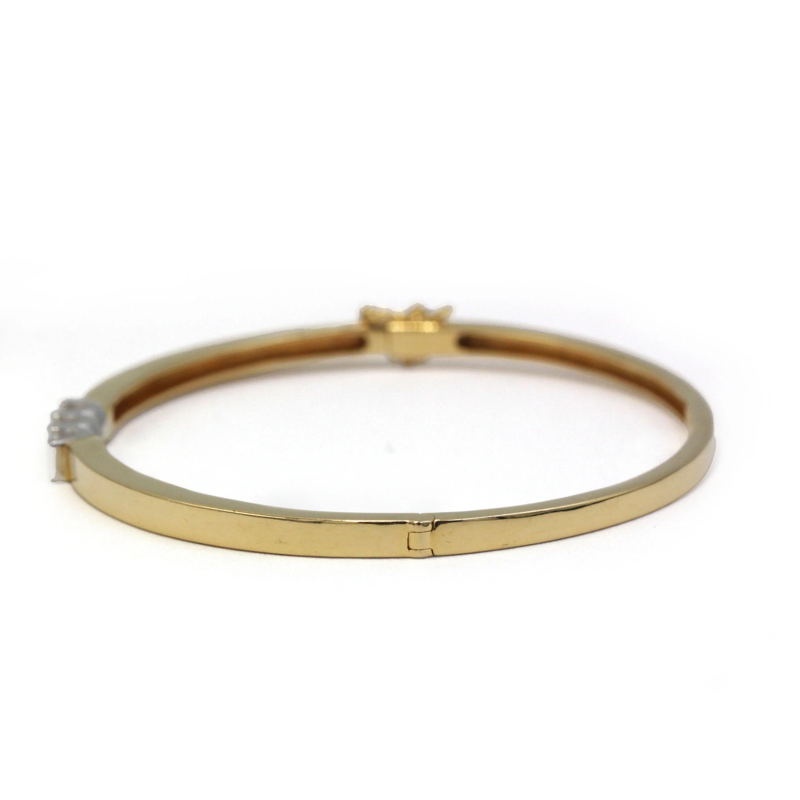 Bracelet Jonc en or jaune et diamants - Image 2