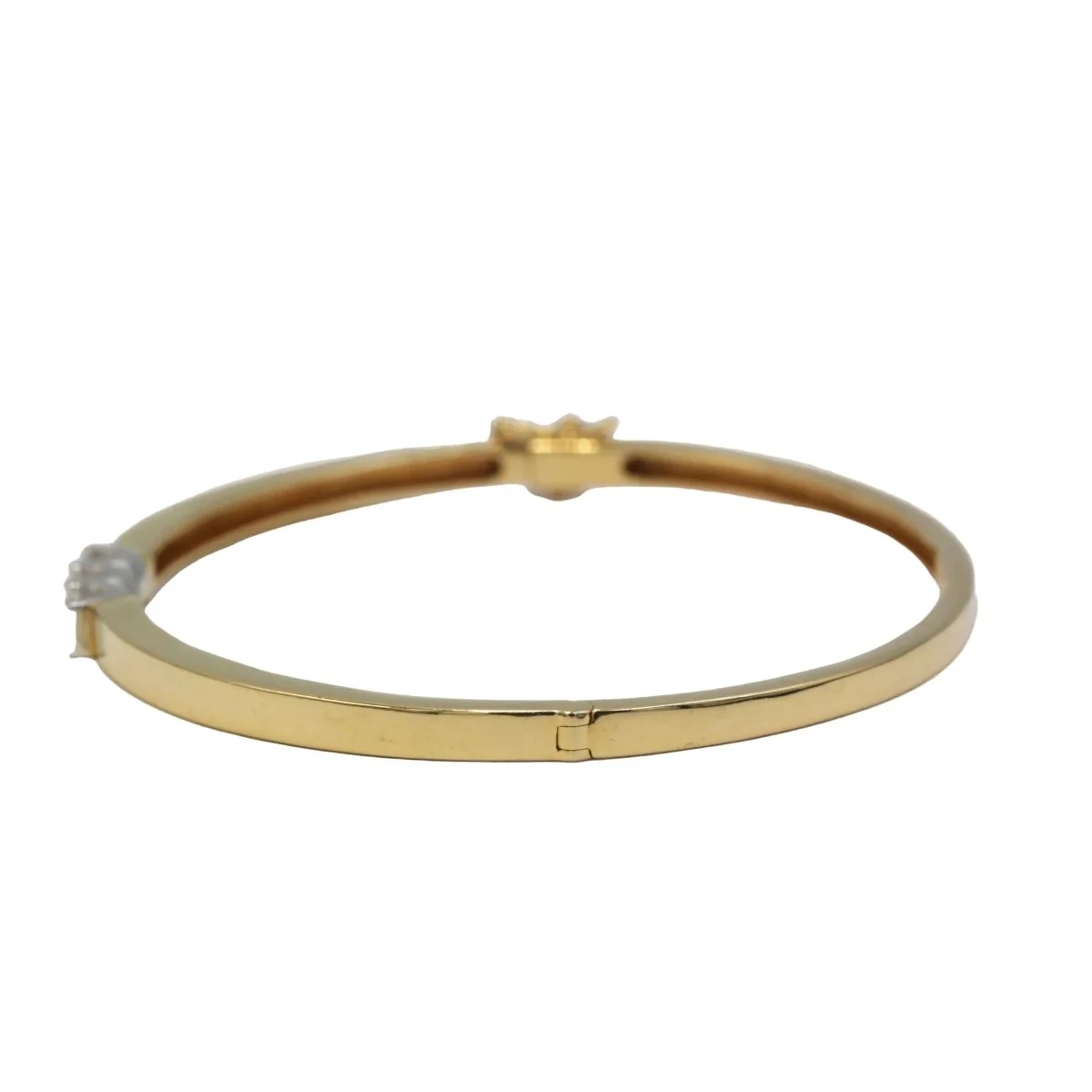 Bracelet Jonc en or jaune et diamants - Image 6