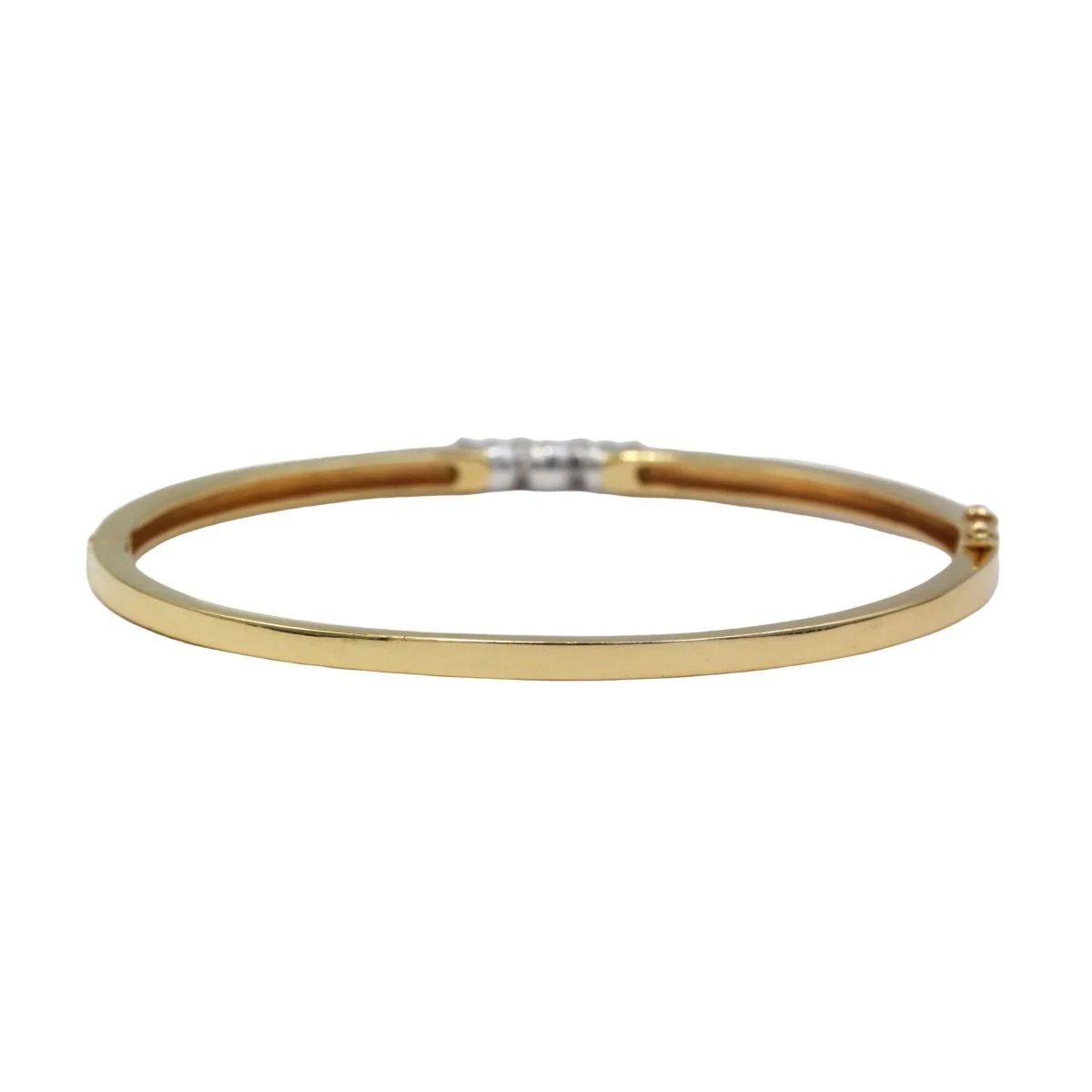 Bracelet Jonc en or jaune et diamants - Image 7