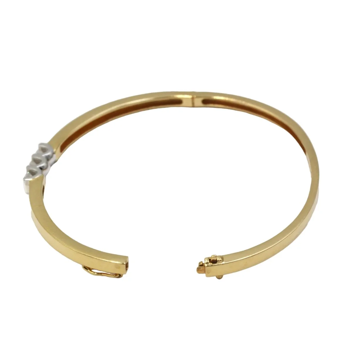 Bracelet Jonc en or jaune et diamants - Image 8
