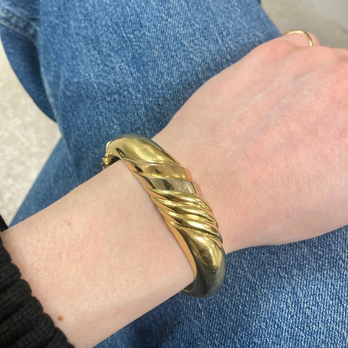 Bracelet Jonc en or jaune, or blanc et or rose - Image 2