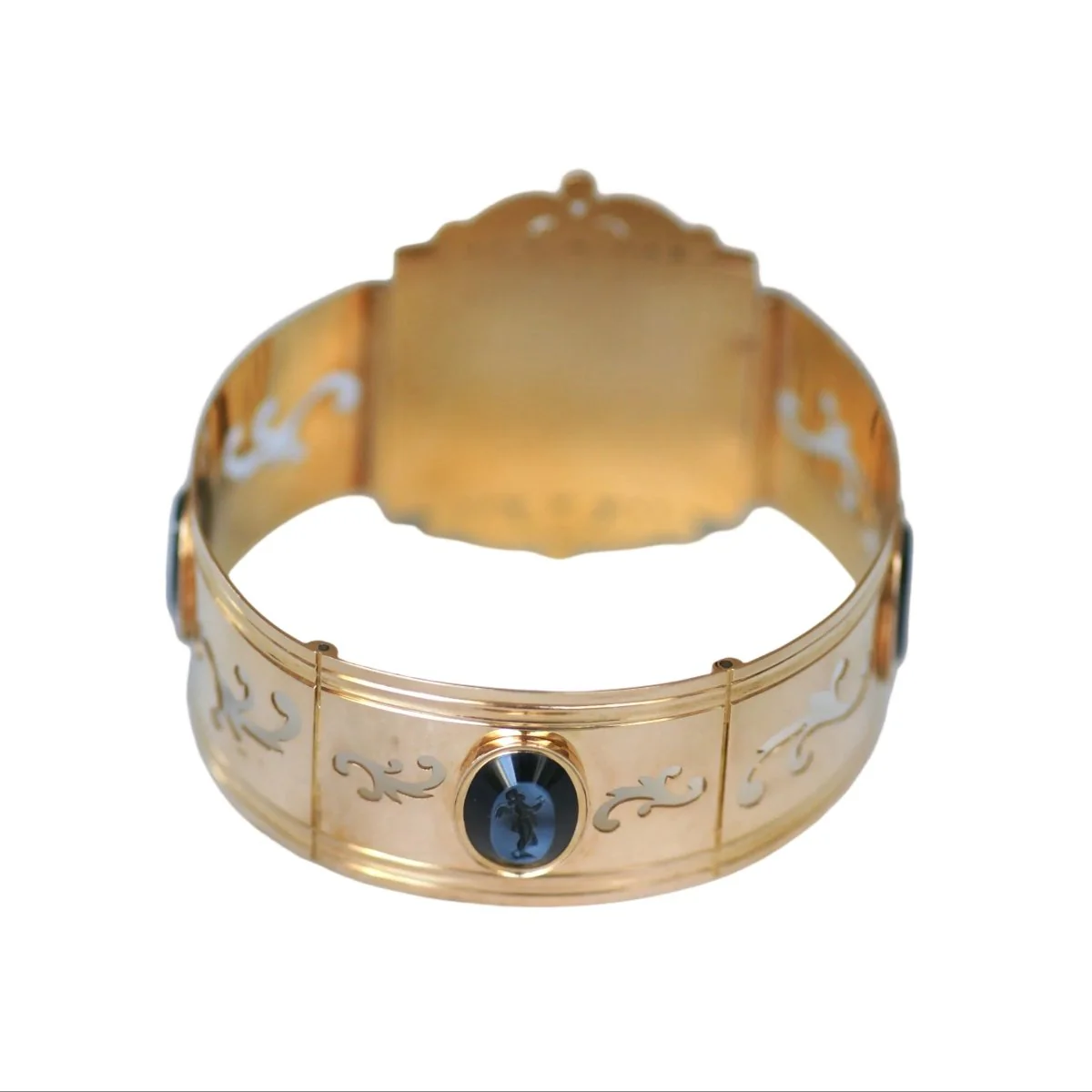 Bracelet Jonc en or rose et agate - Image 4