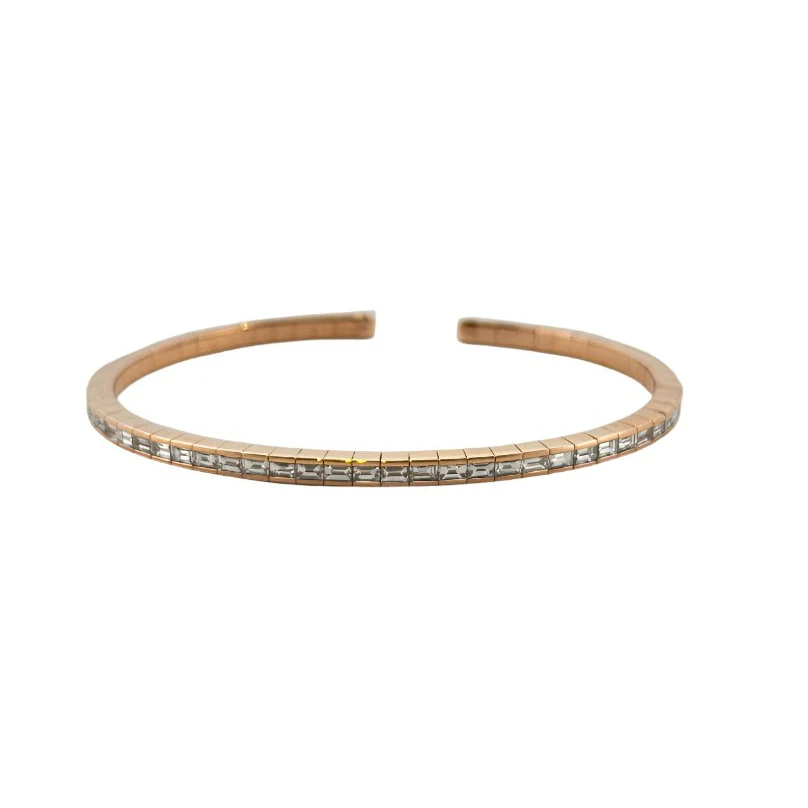 Bracelet Jonc en or rose et diamant