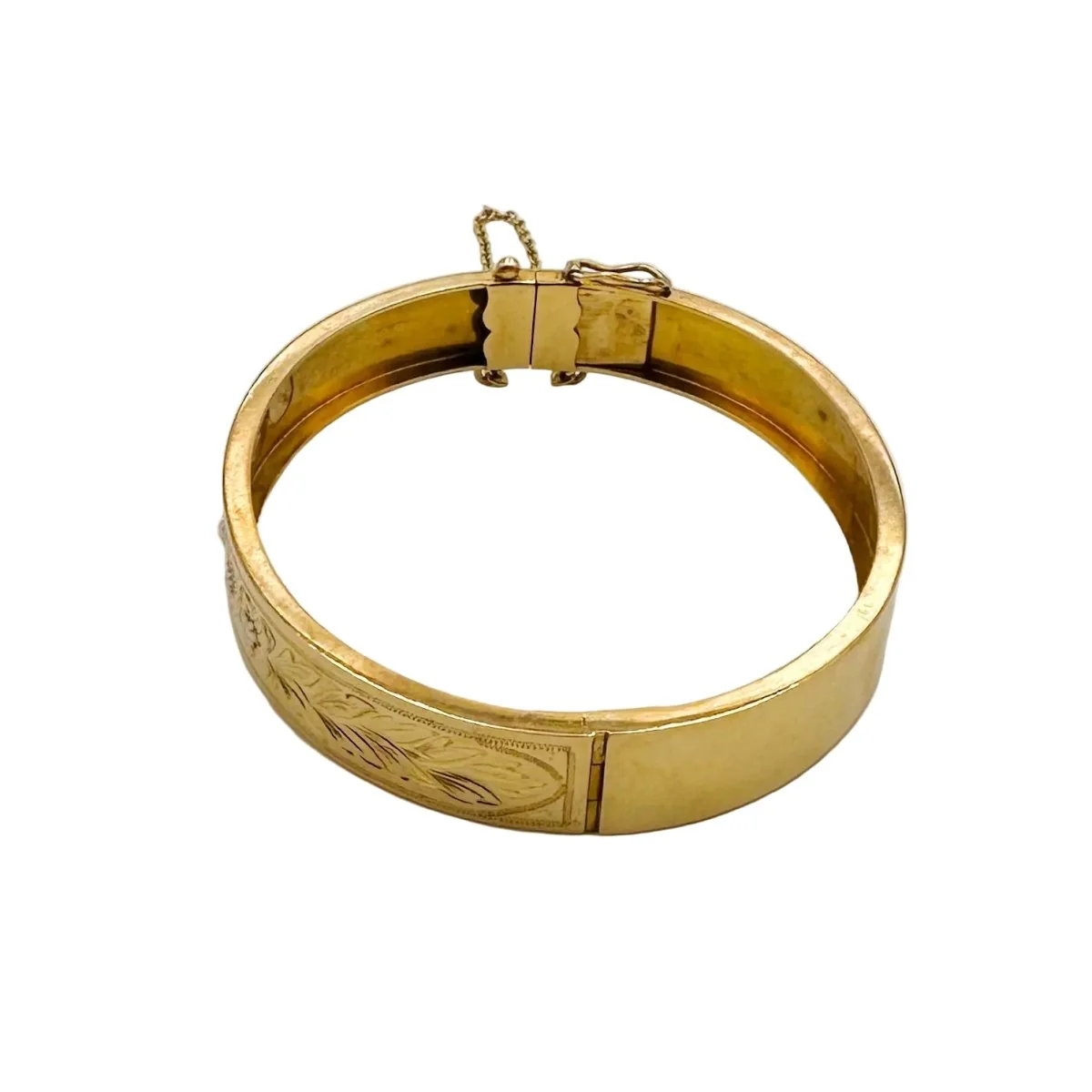 Bracelet Jonc en or rose et perles - Image 3