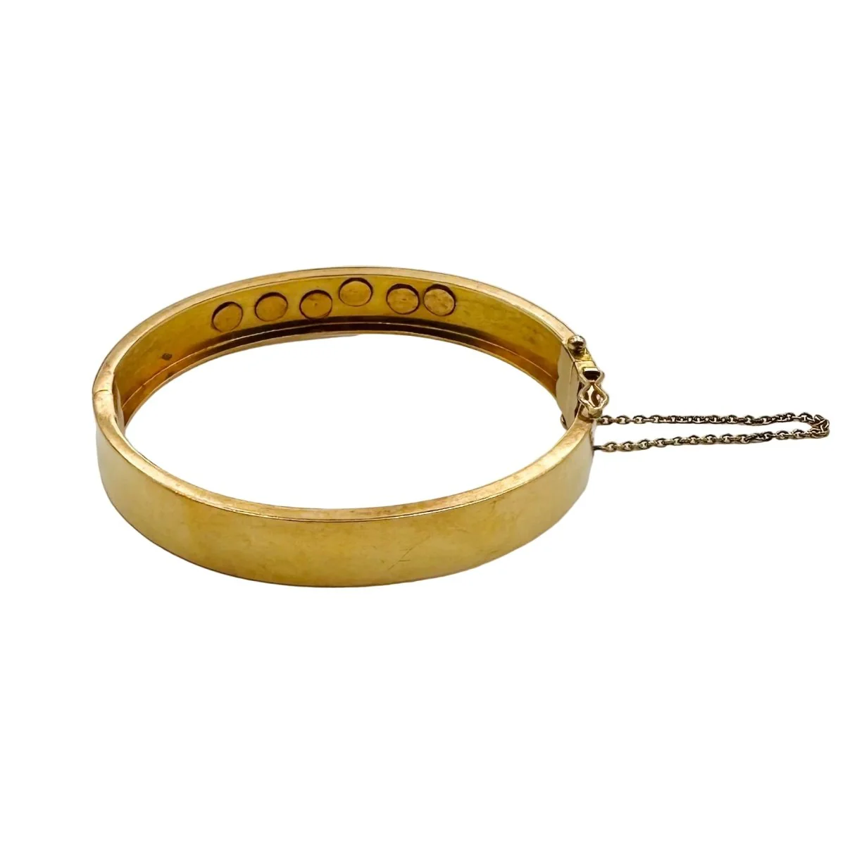 Bracelet Jonc en or rose et perles - Image 4