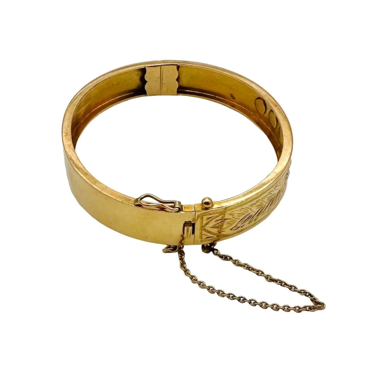 Bracelet Jonc en or rose et perles - Image 6