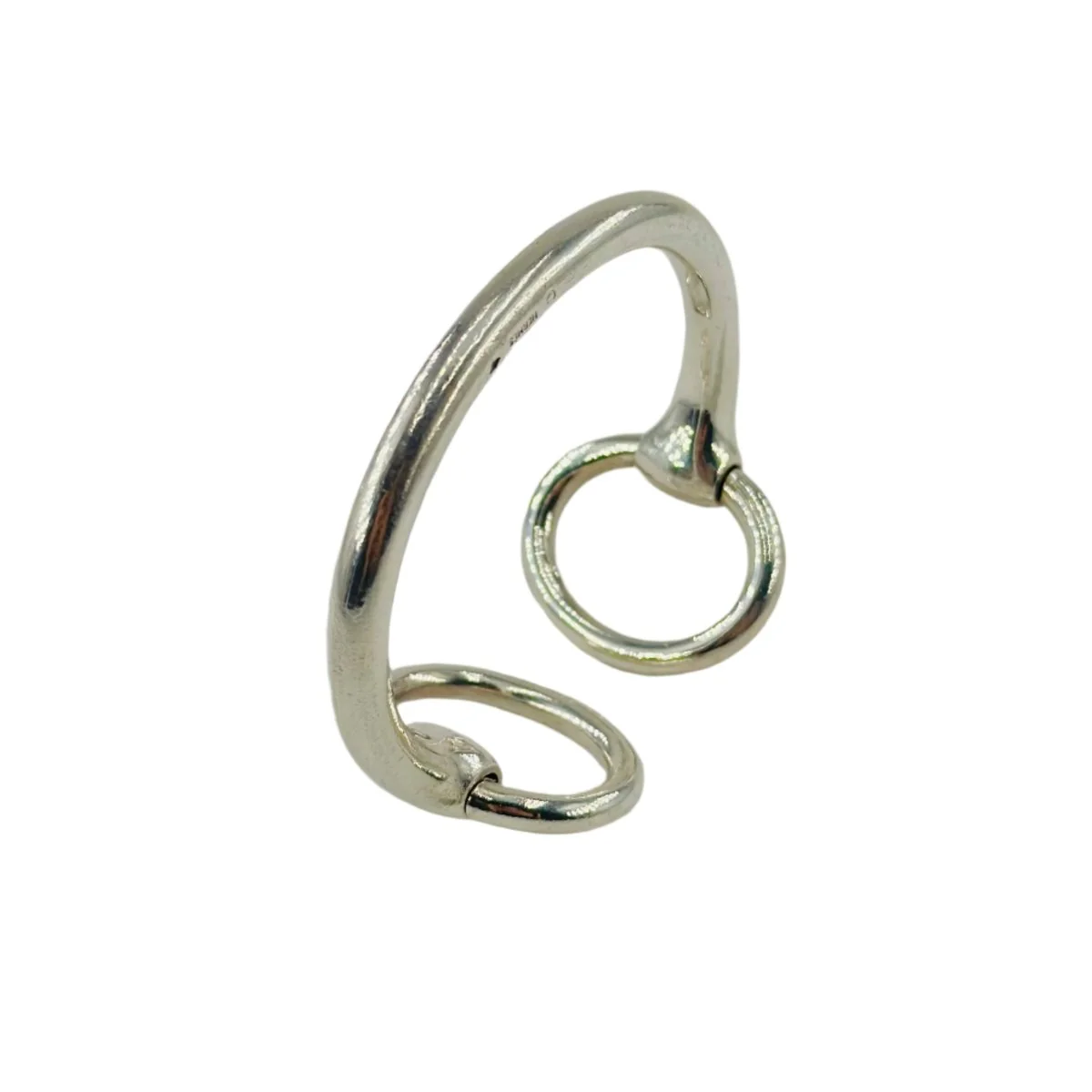 Bracelet Jonc HERMÈS "Nausicaa" en argent - Image 4