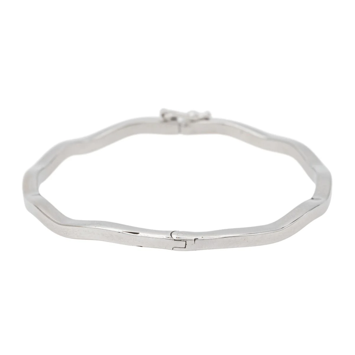 Bracelet Jonc Or blanc - Image 4