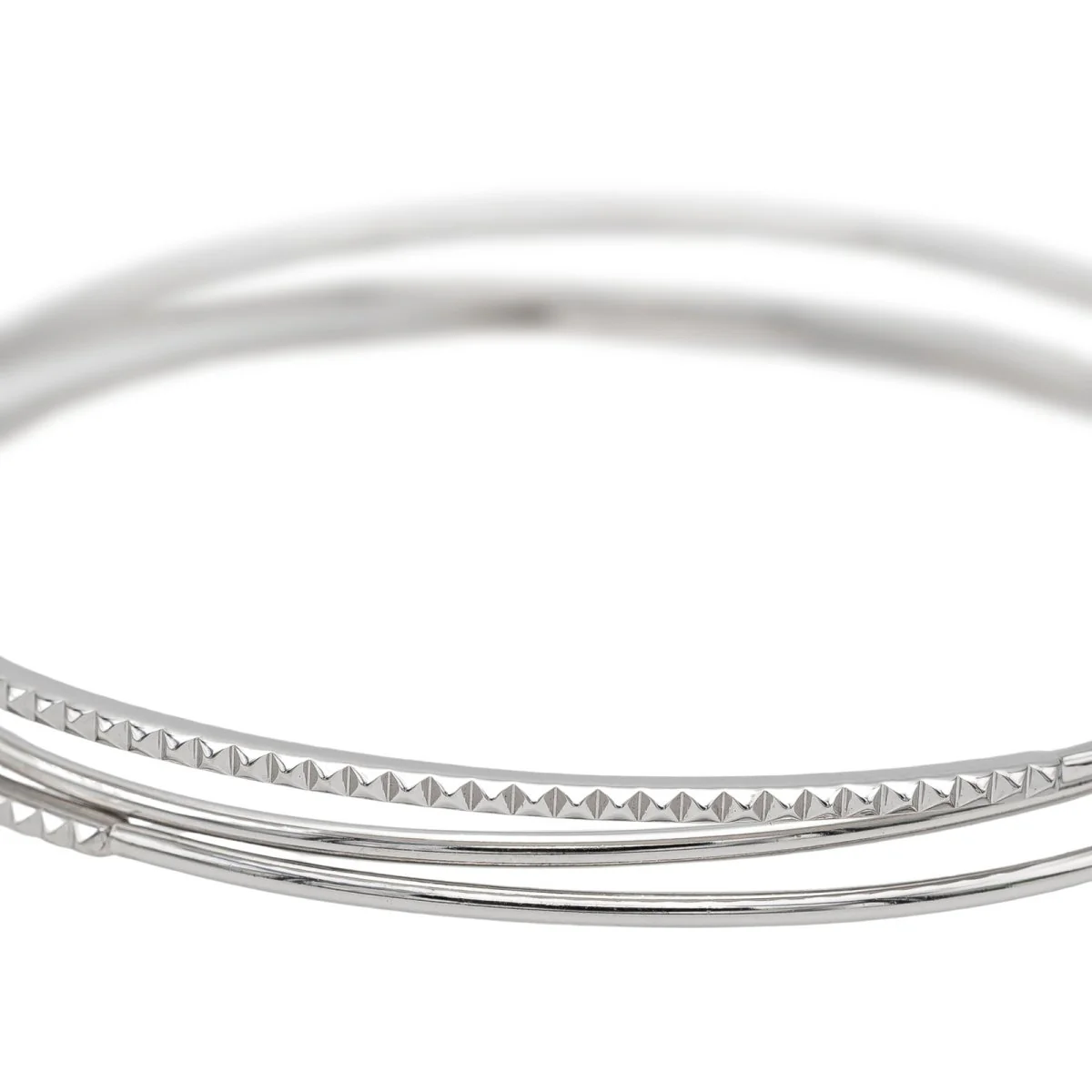 Bracelet Jonc Or Blanc Diamant - Image 4